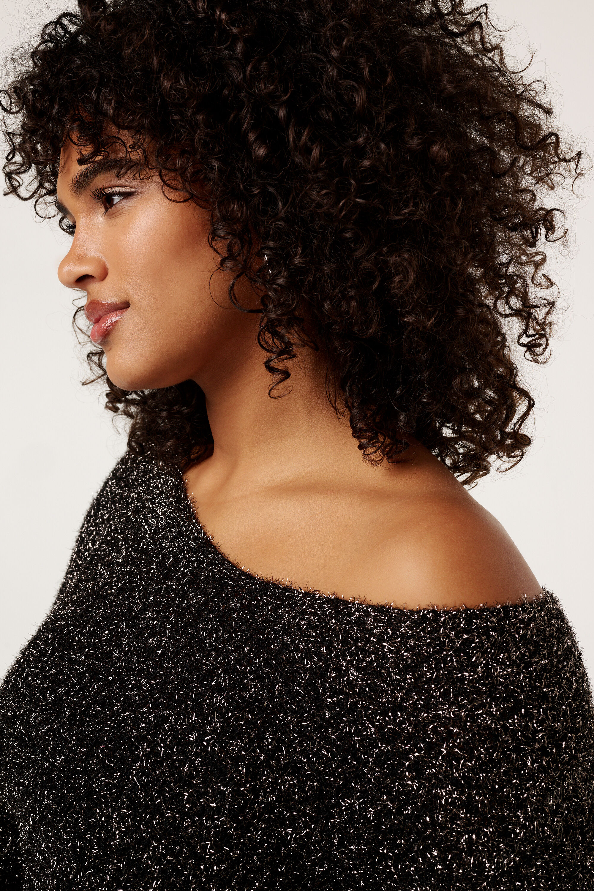 Fluffy trui met lurex image number 4