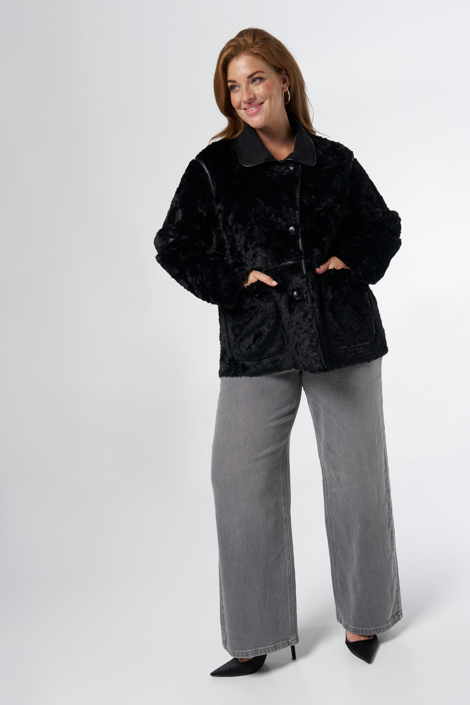 Jas met imitatiebont image number 5