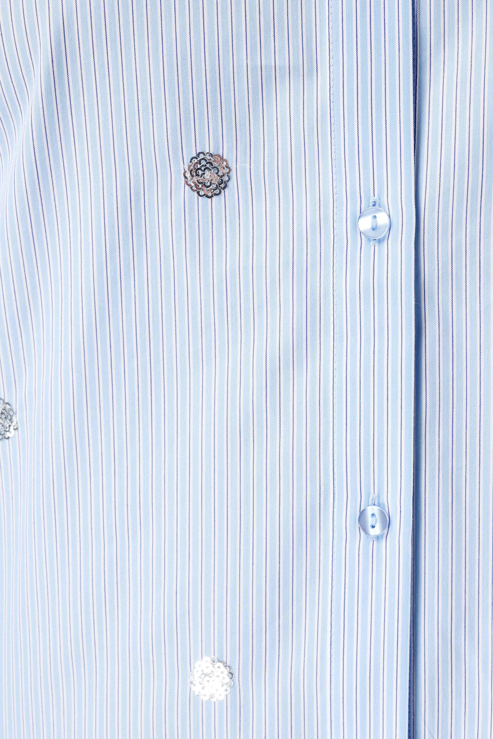 Gestreepte blouse met pailletten image number 6
