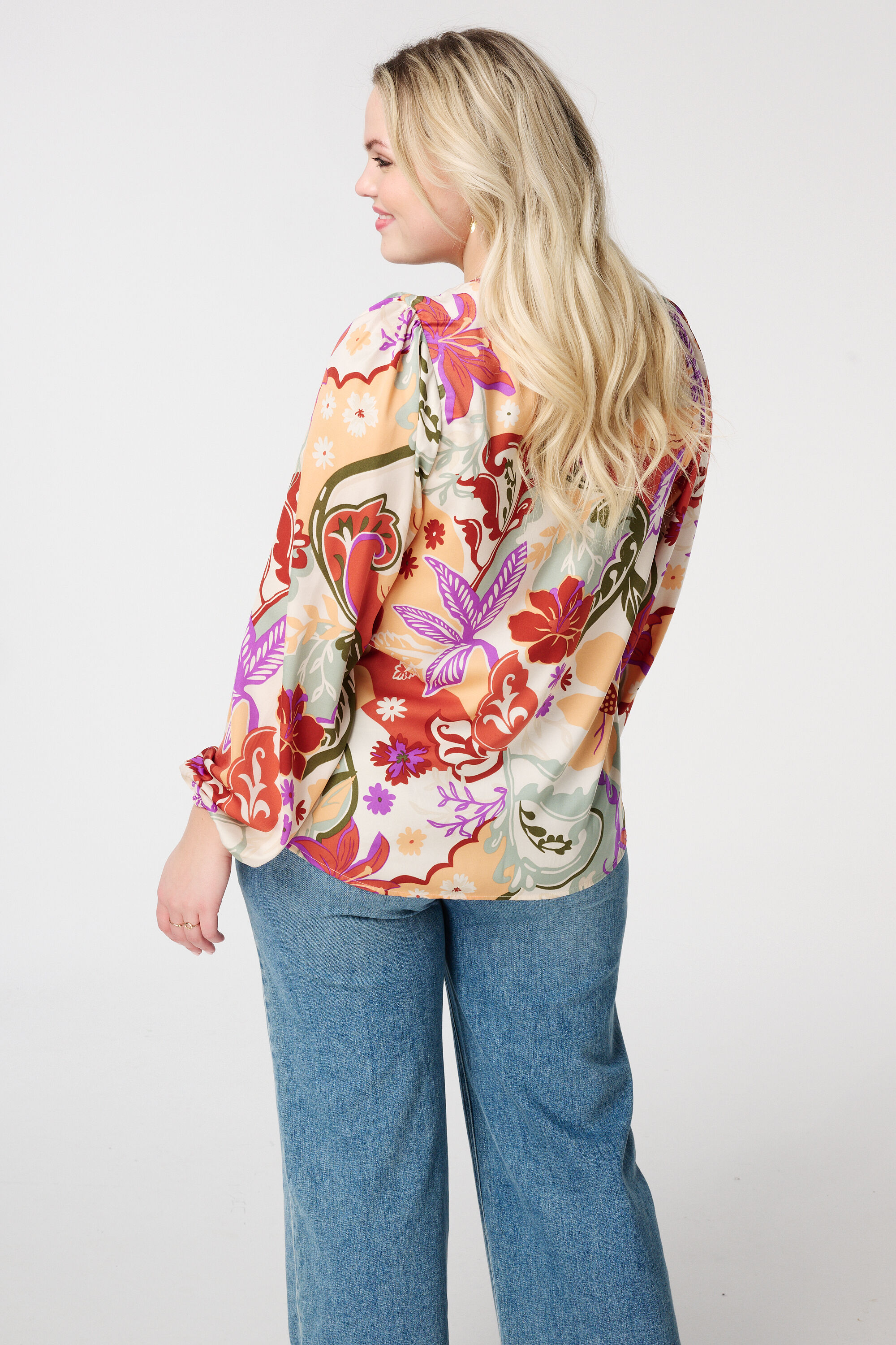 Blouse met bloemen print image number 3