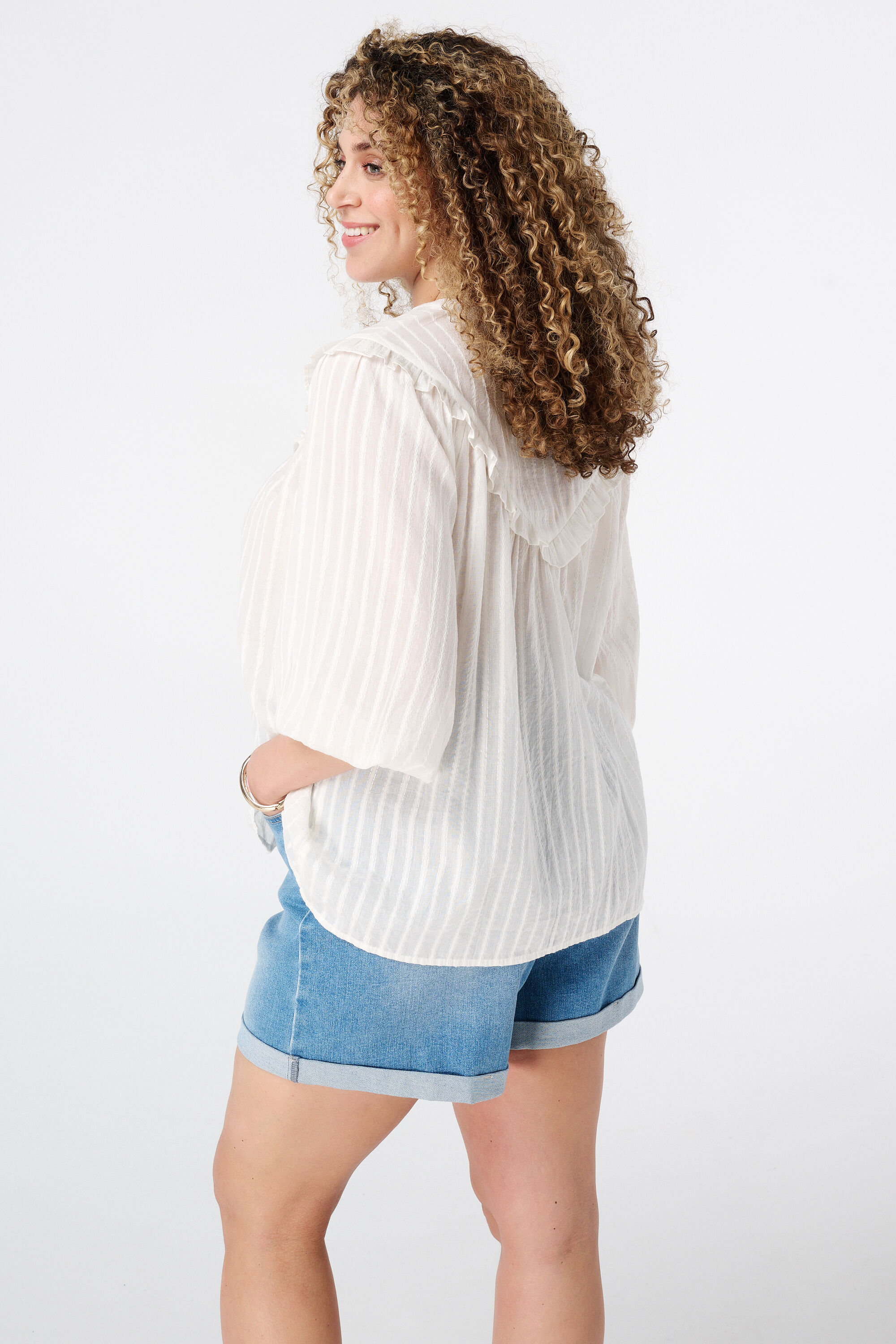 Blouse met metallic details image number 3