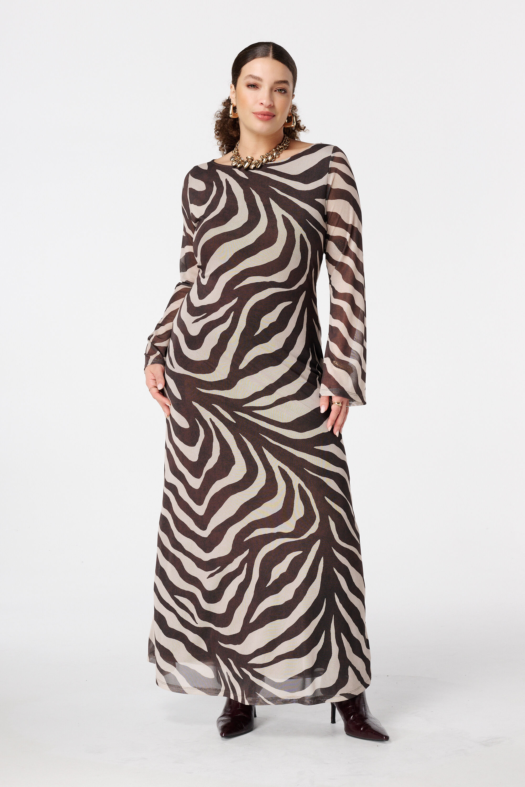 Maxi jurk met zebraprint