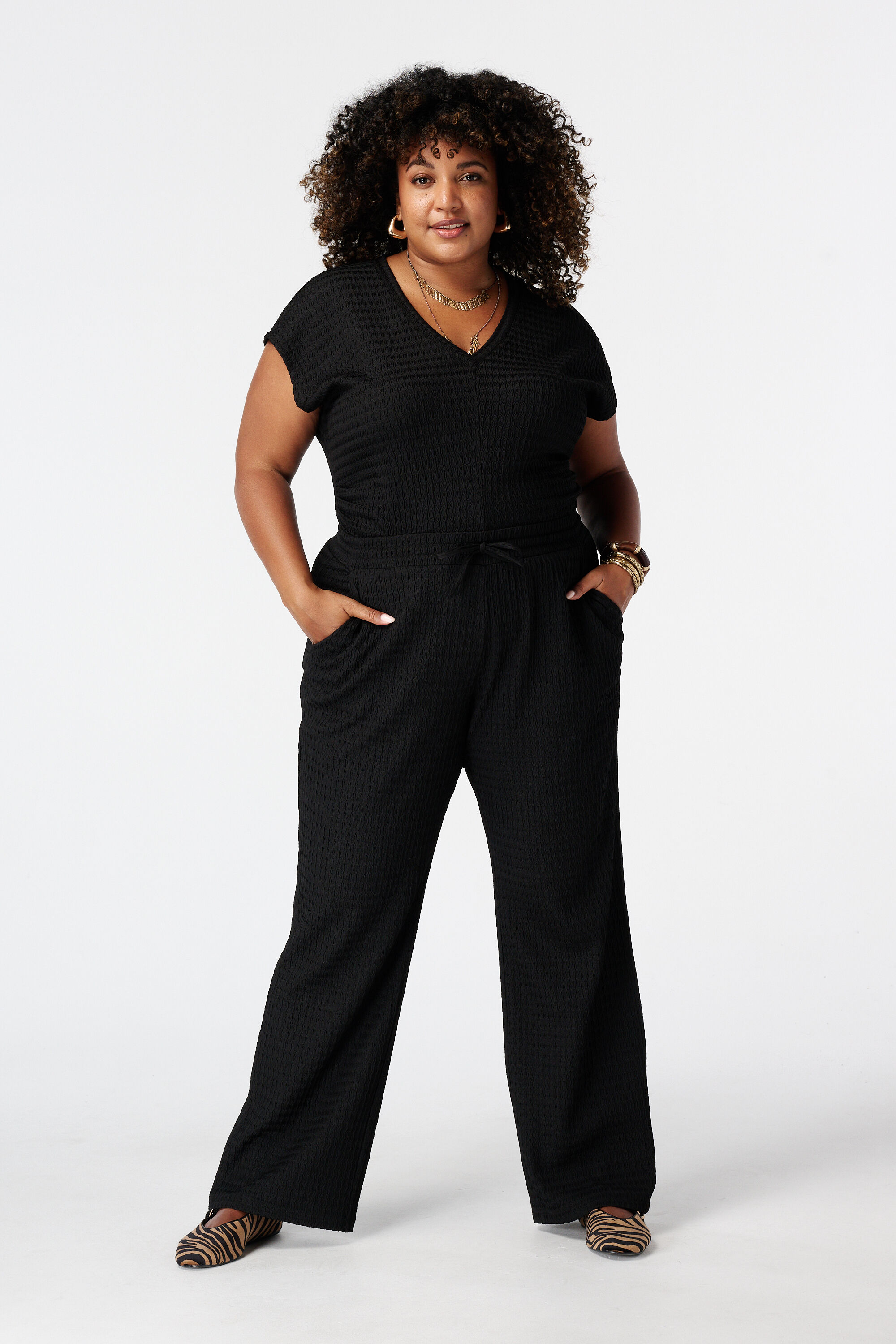 Broek met elastische taille