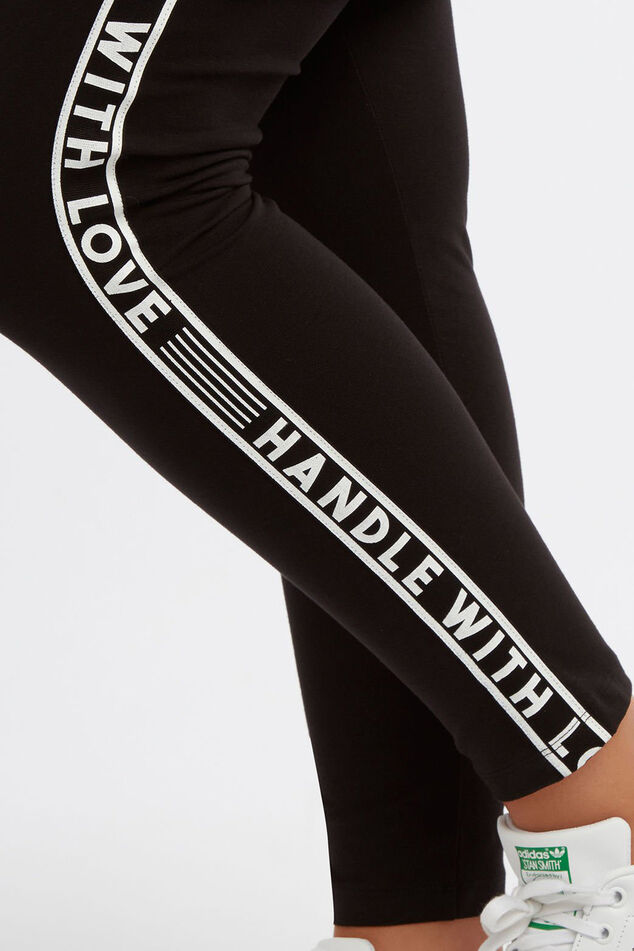 Legging met tape aan de zijkanten. image number 0