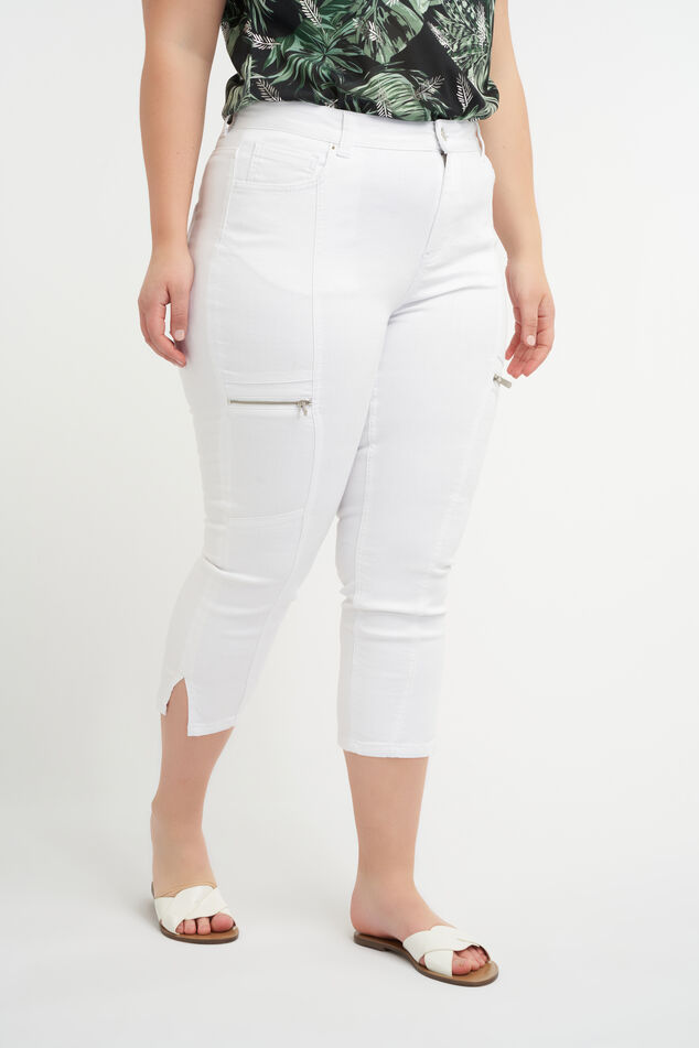 Capri broek met details image number 4