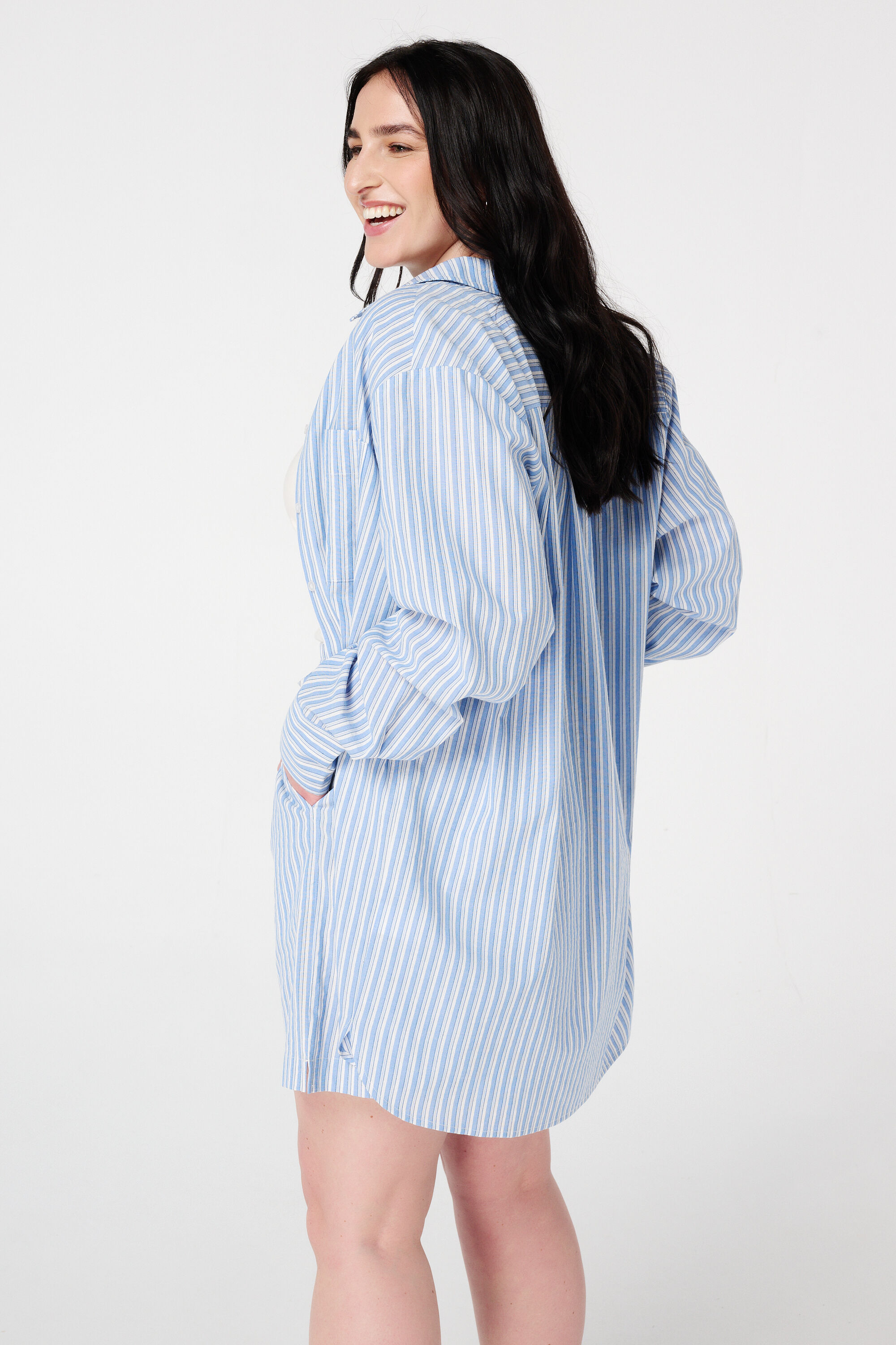 Gestreepte katoenen blouse image number 3