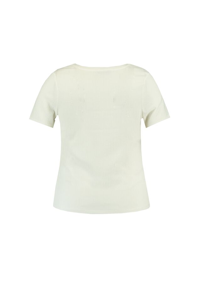 T-shirt met knoopdetail image number 2