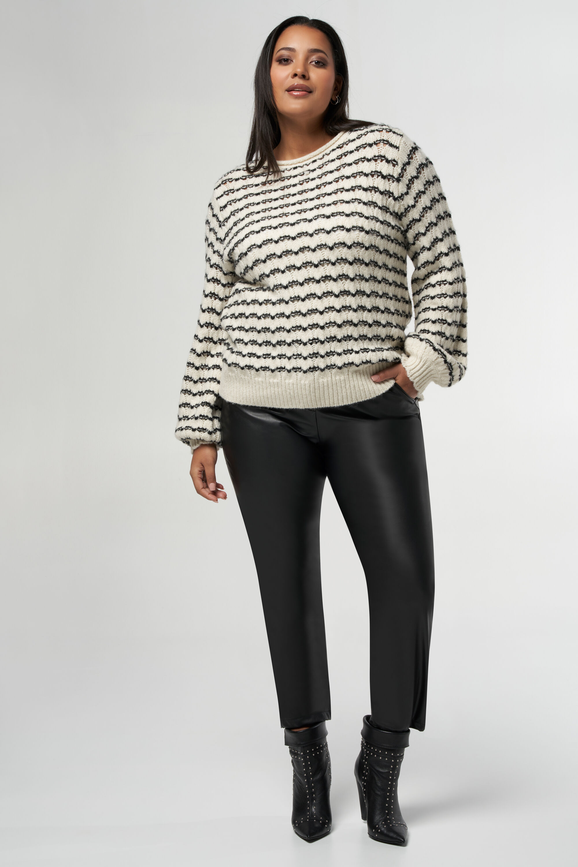 Gebreide trui met strepen image number 5