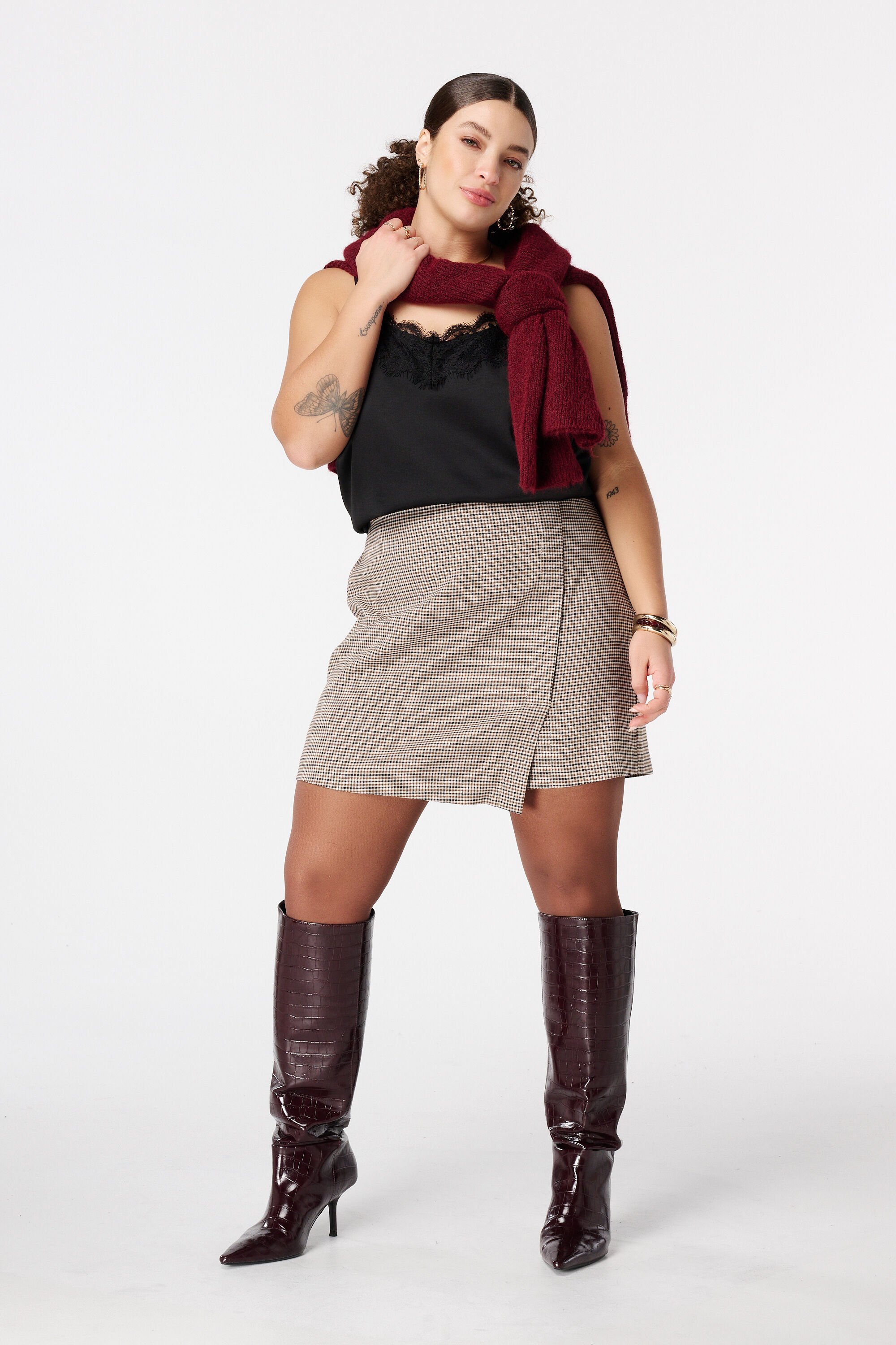 Spaghetti blouse met kant image number 5