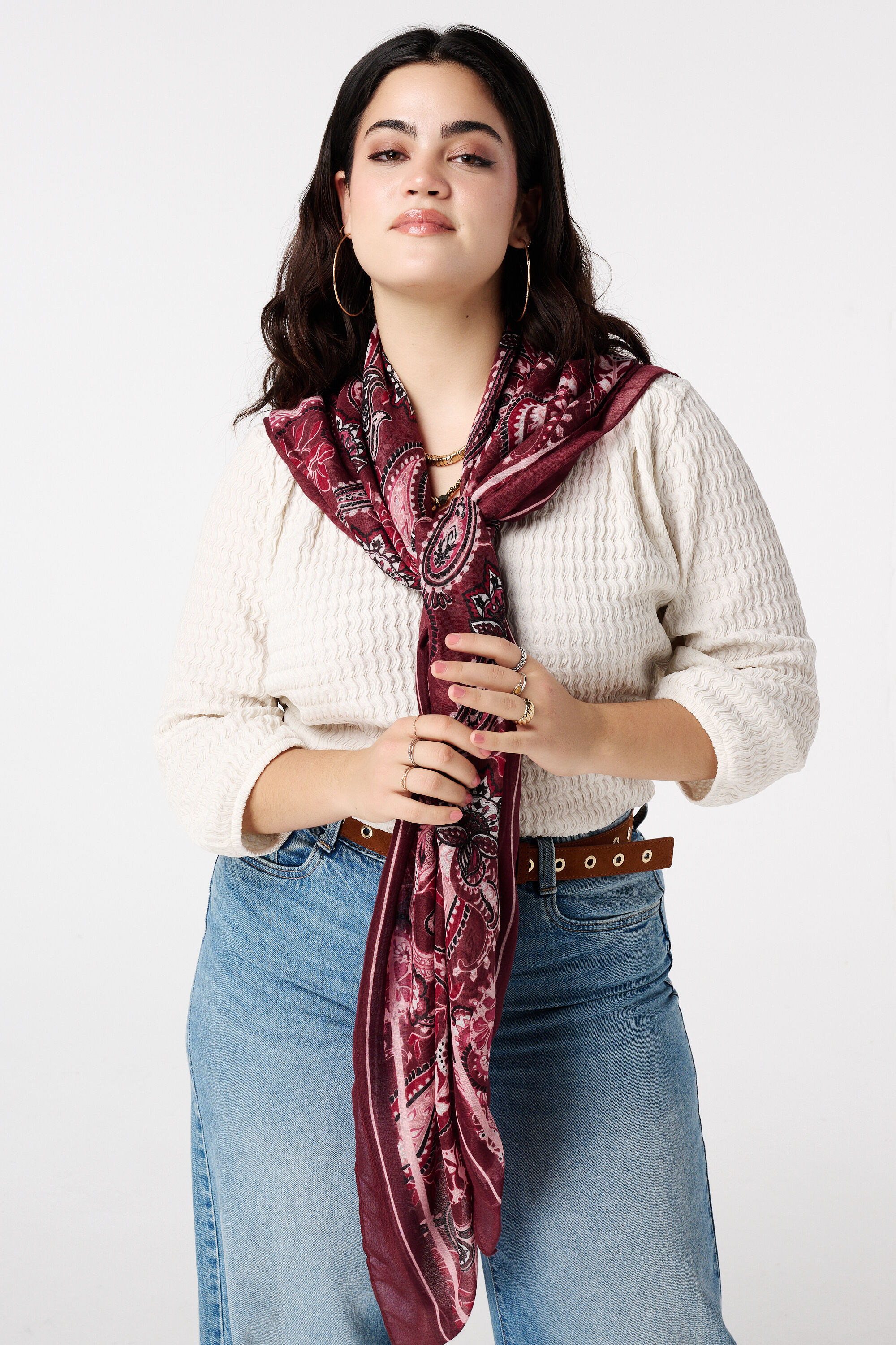 Sjaal met paisley print