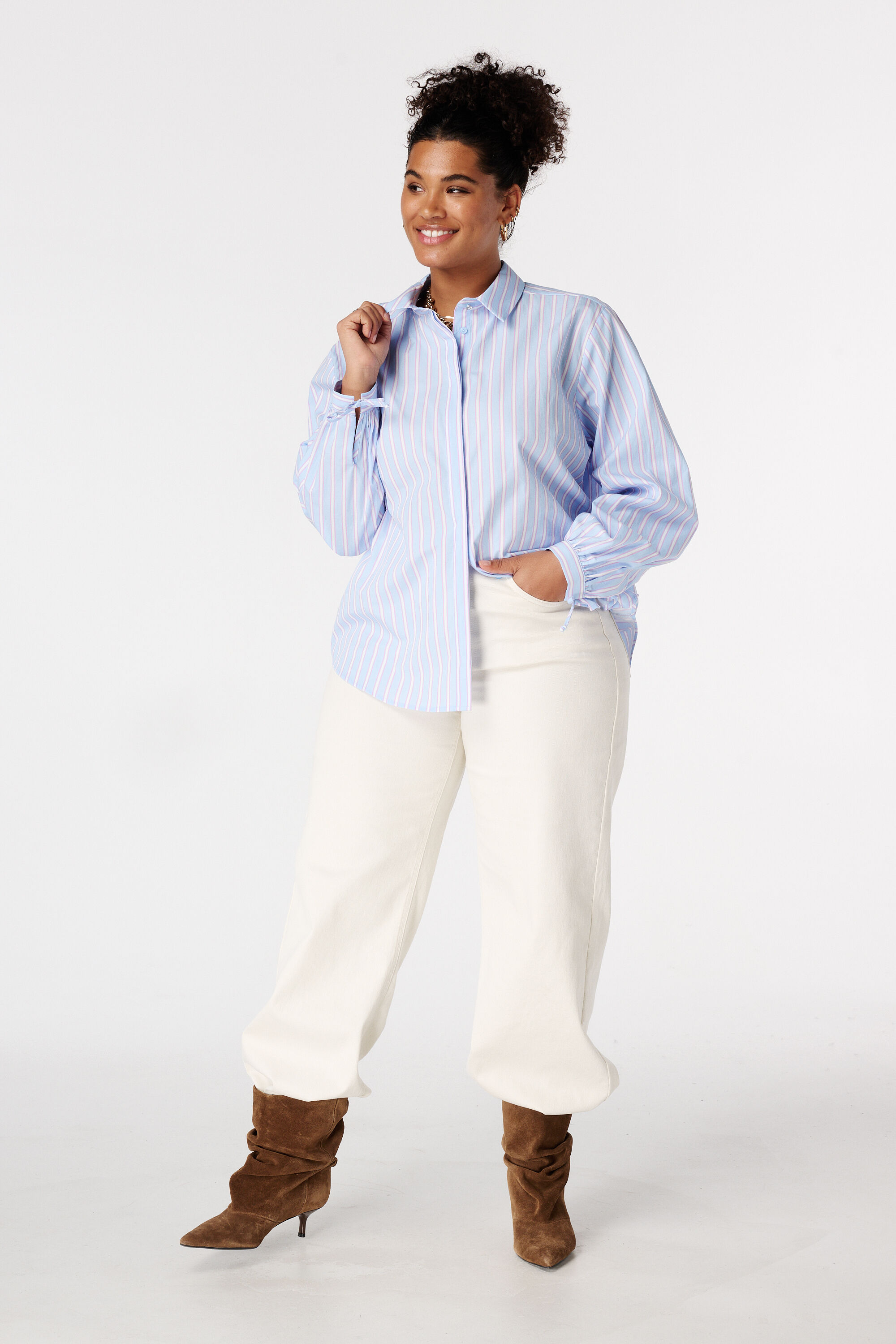 Gestreepte blouse image number 5