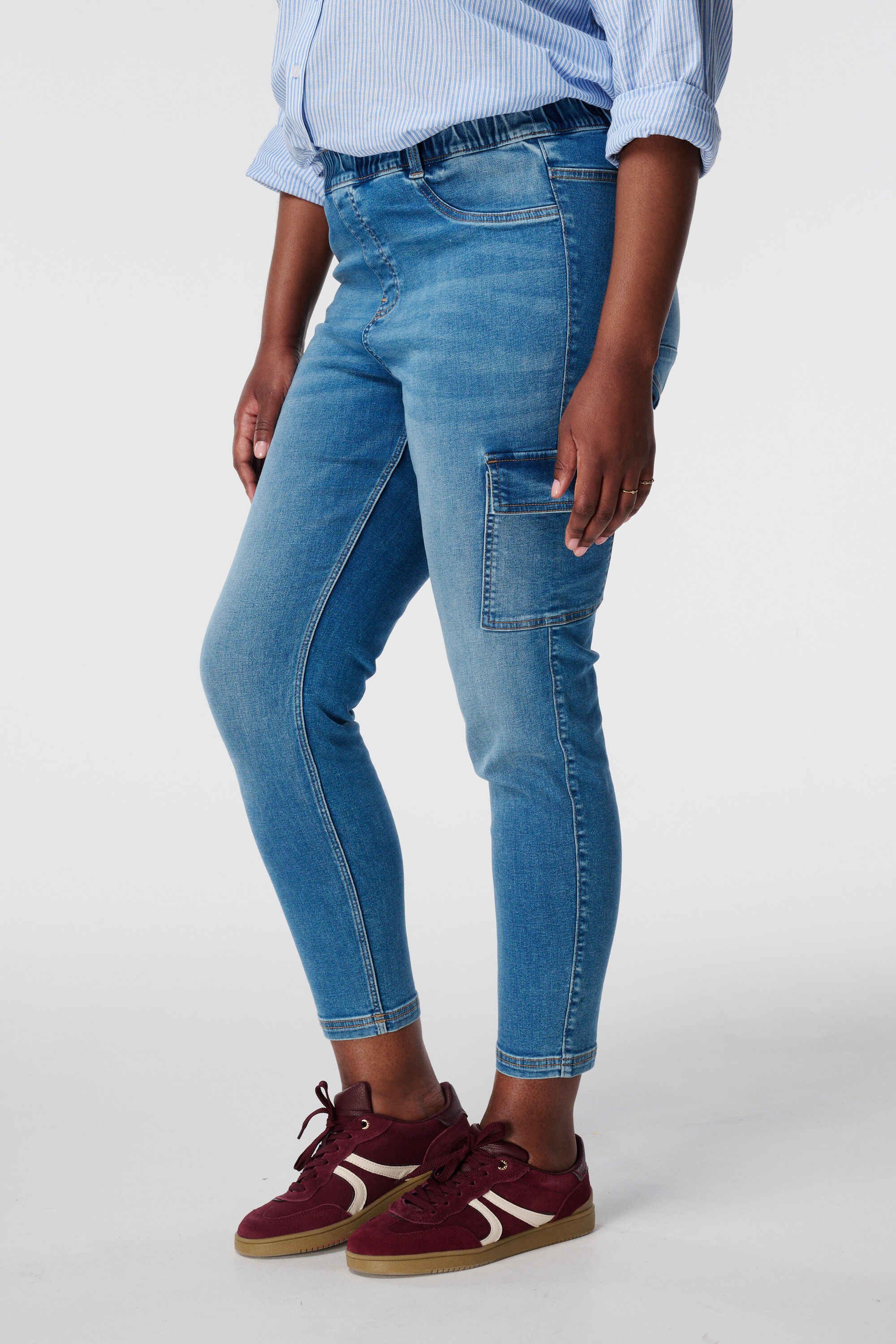 Skinny leg tregging cargo image number 5