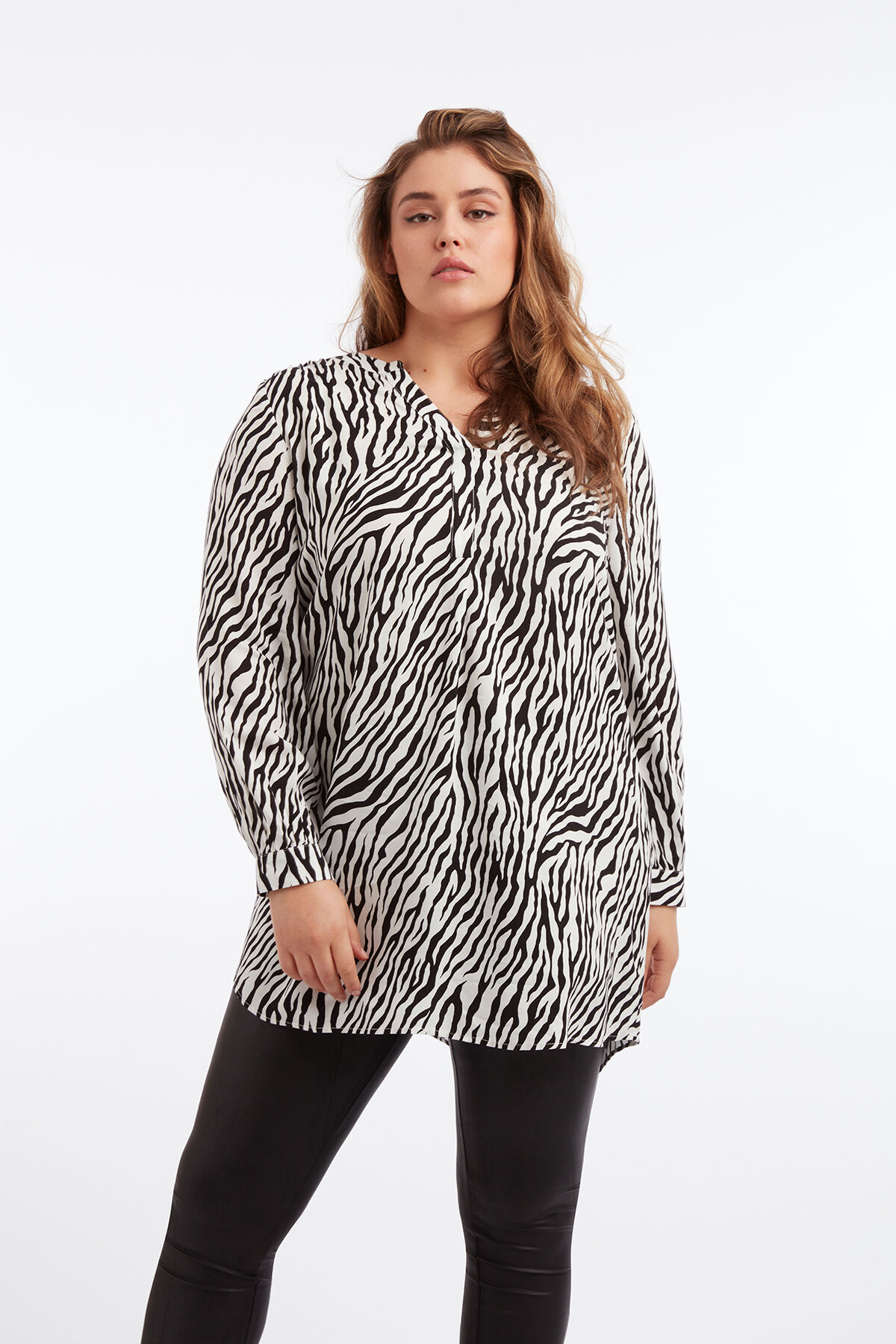 Tuniekblouse met zebraprint image number 7