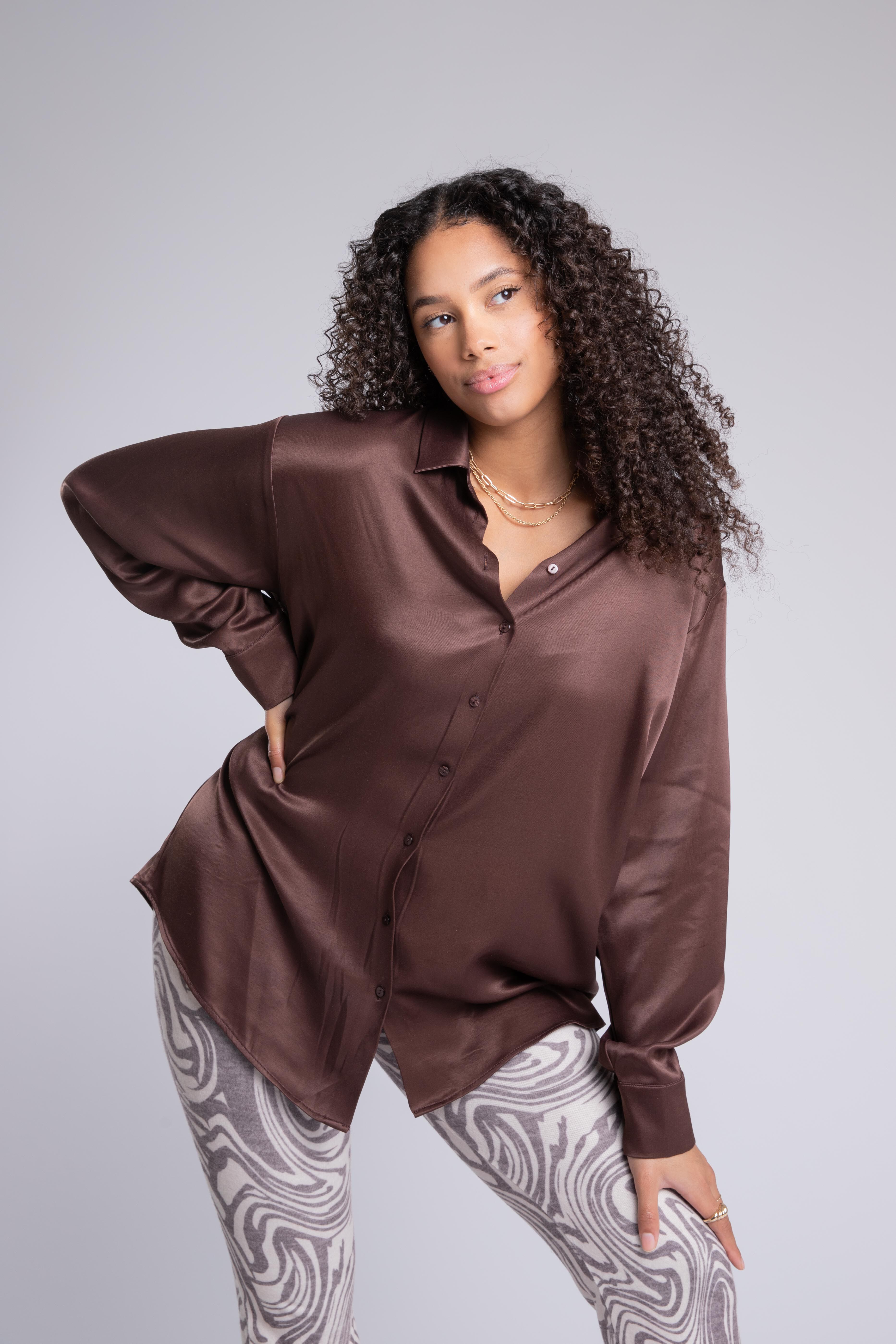 Satijnen blouse  image number 5