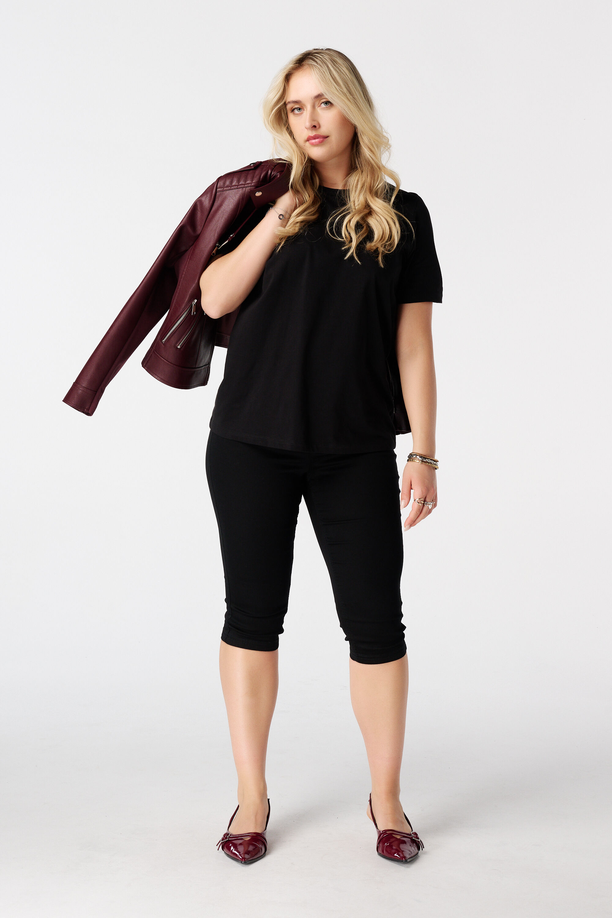 Capri tregging met denim look