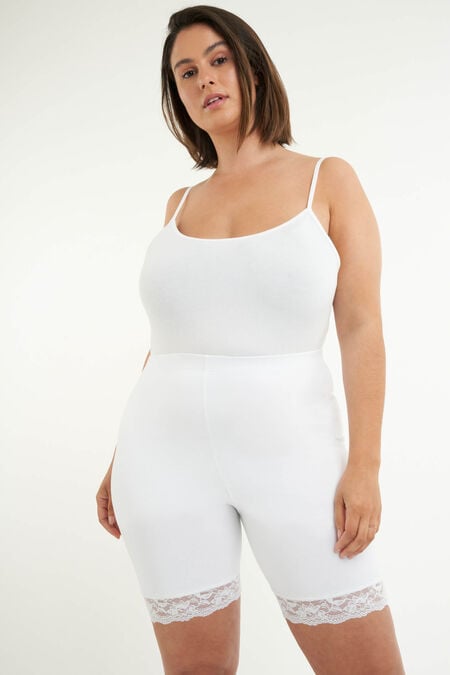 Korte legging met kant Korte legging met kant
