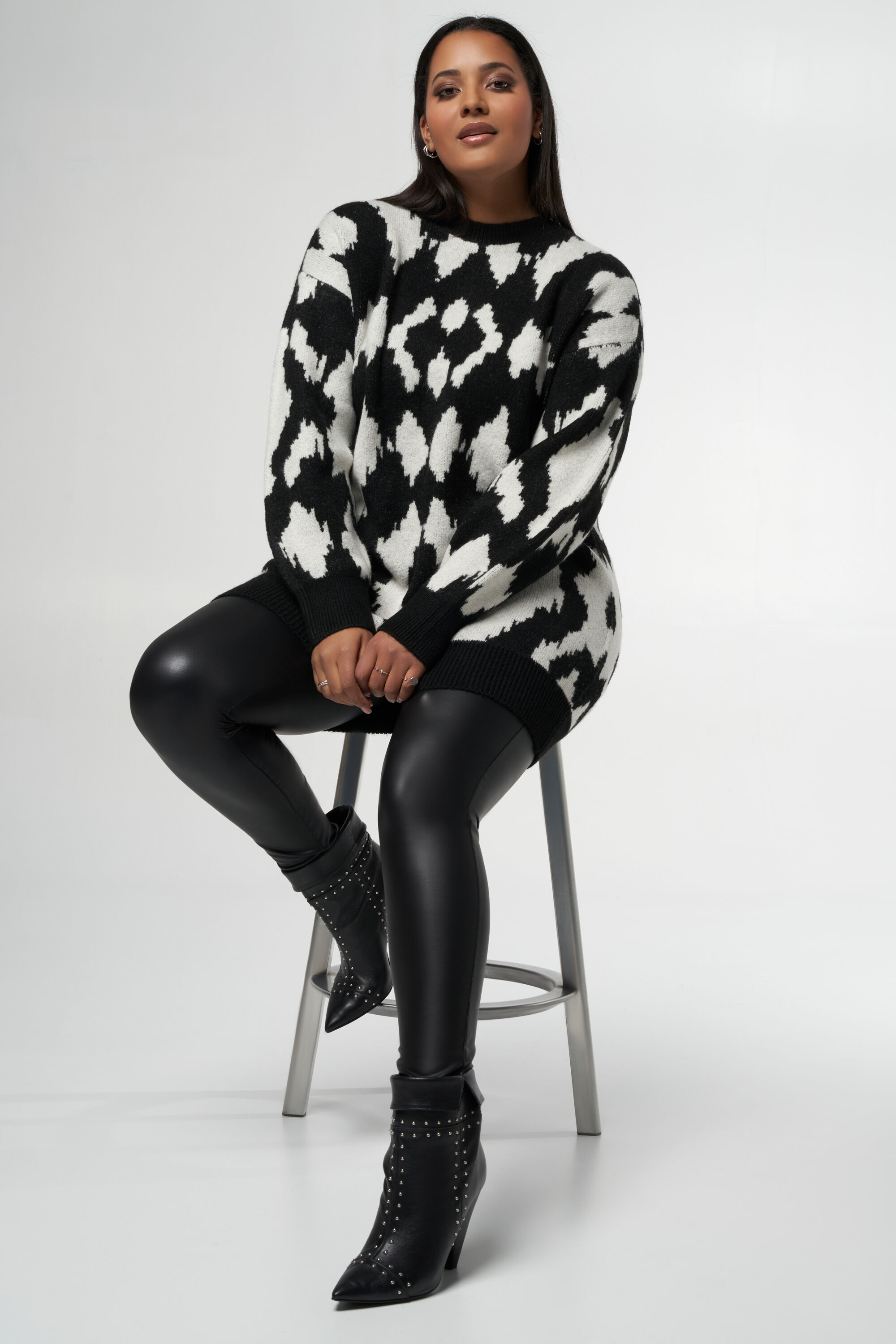 Gebreide trui met duo print image number 5