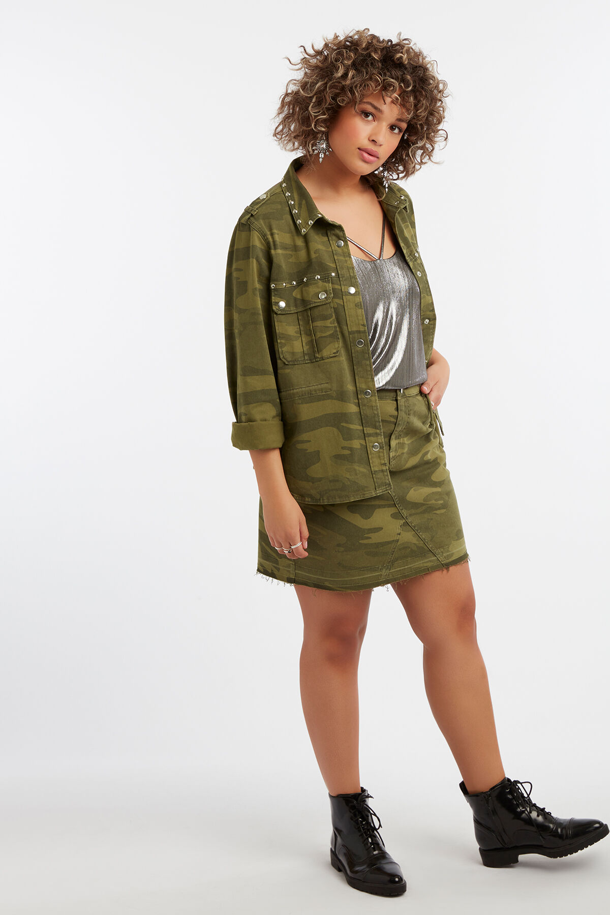 Rok met camouflage print image number 5