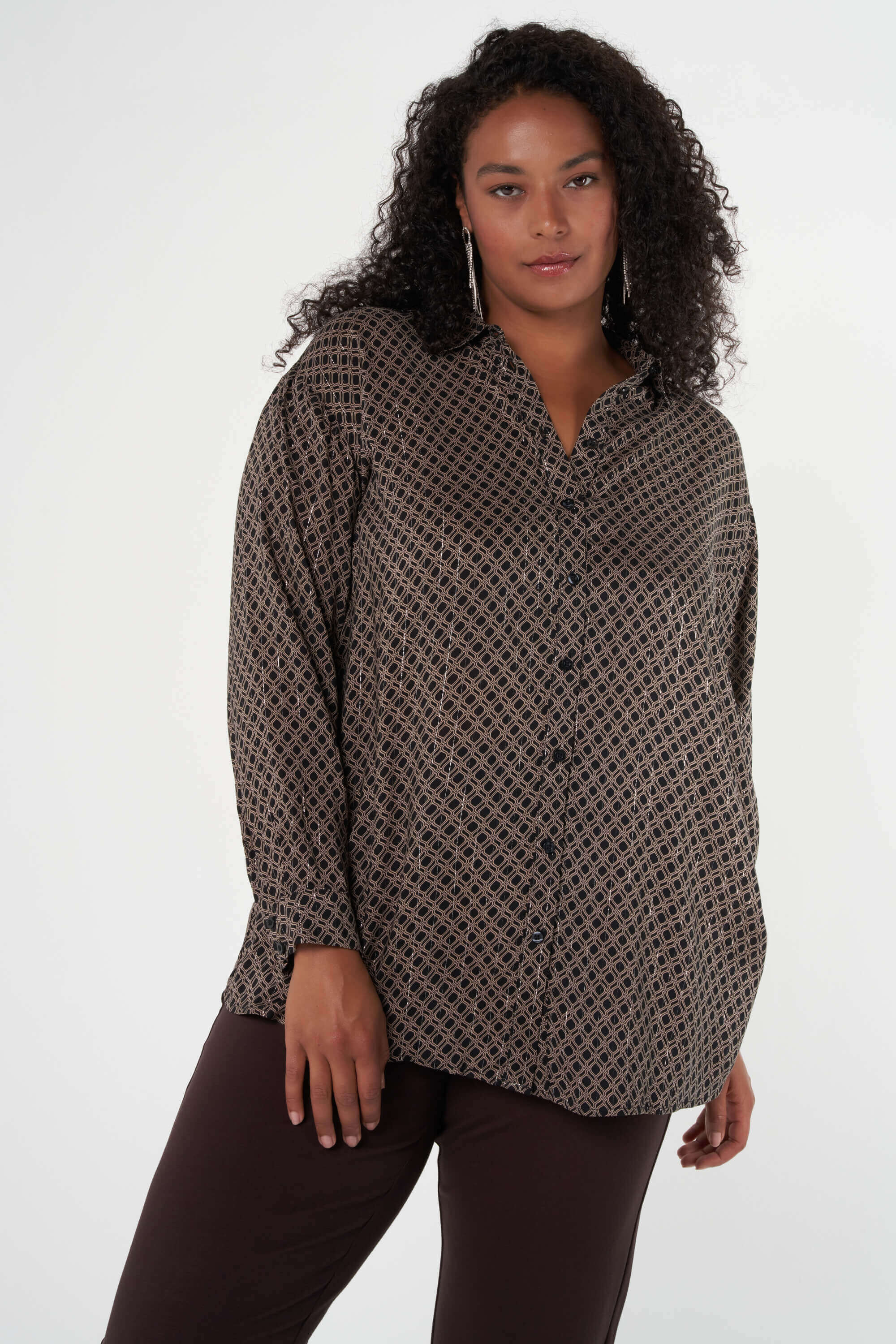 Luchtige blouse met print image number 6