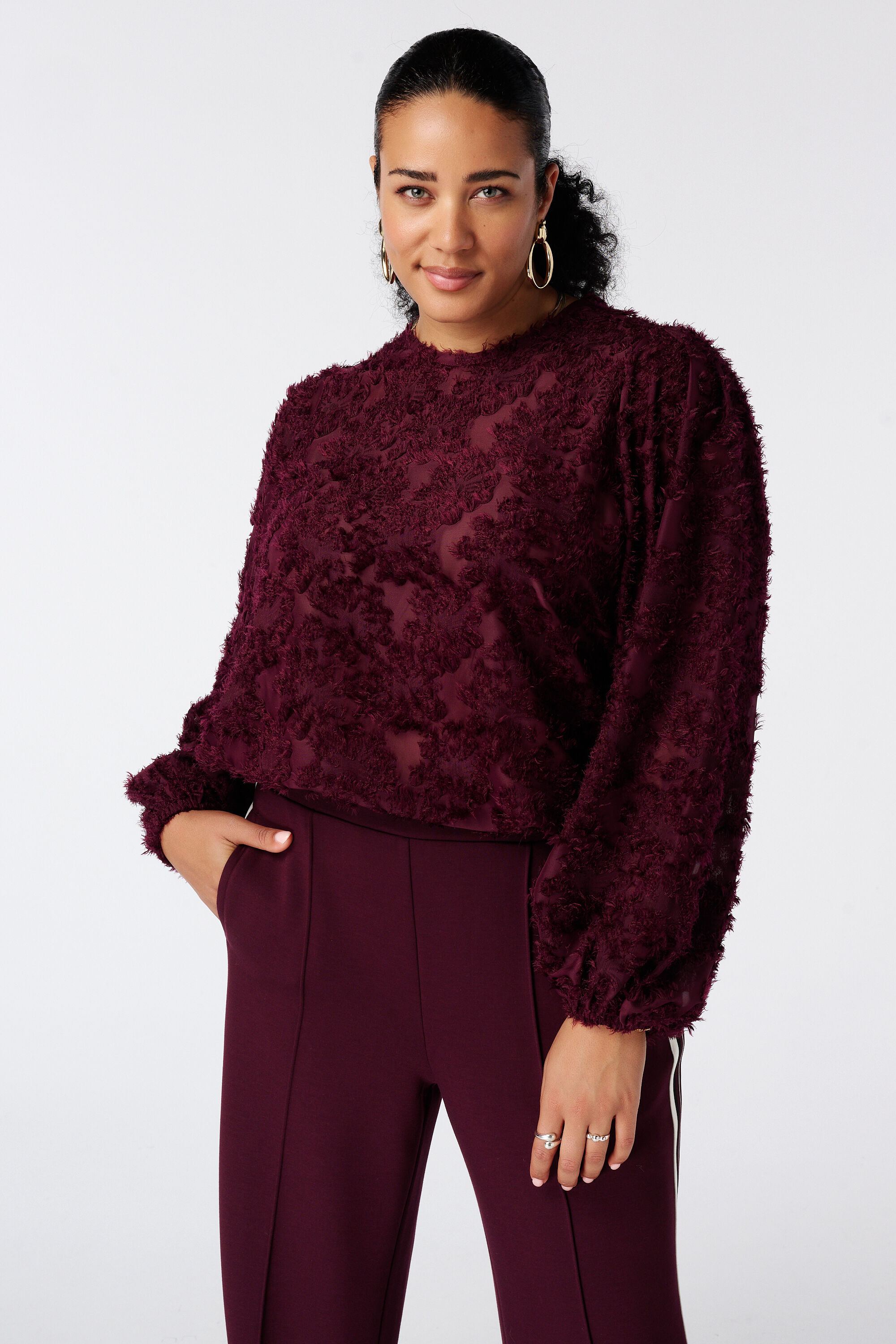 Blouse met ballonmouwen