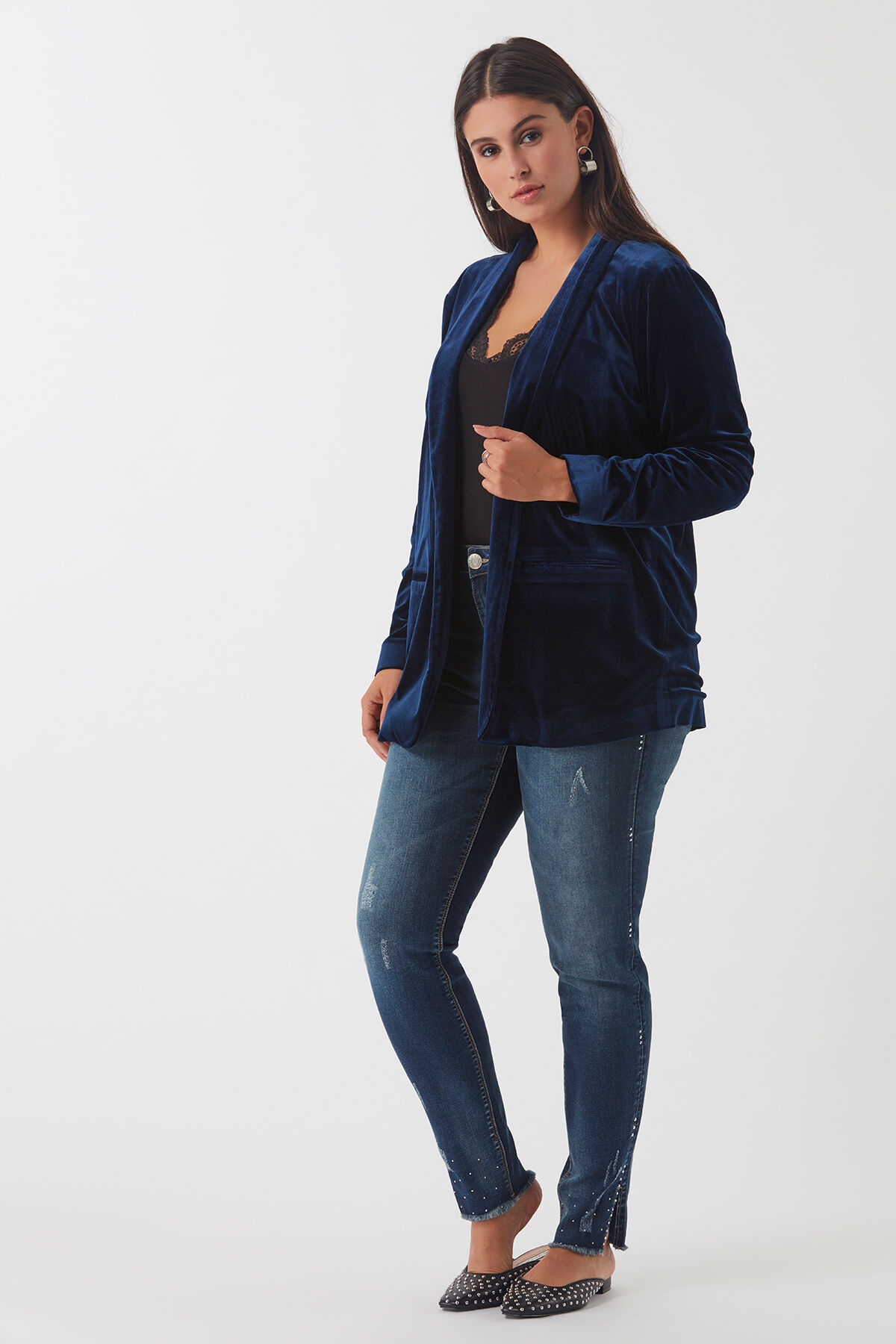 Mouwloze top met kant image number 6