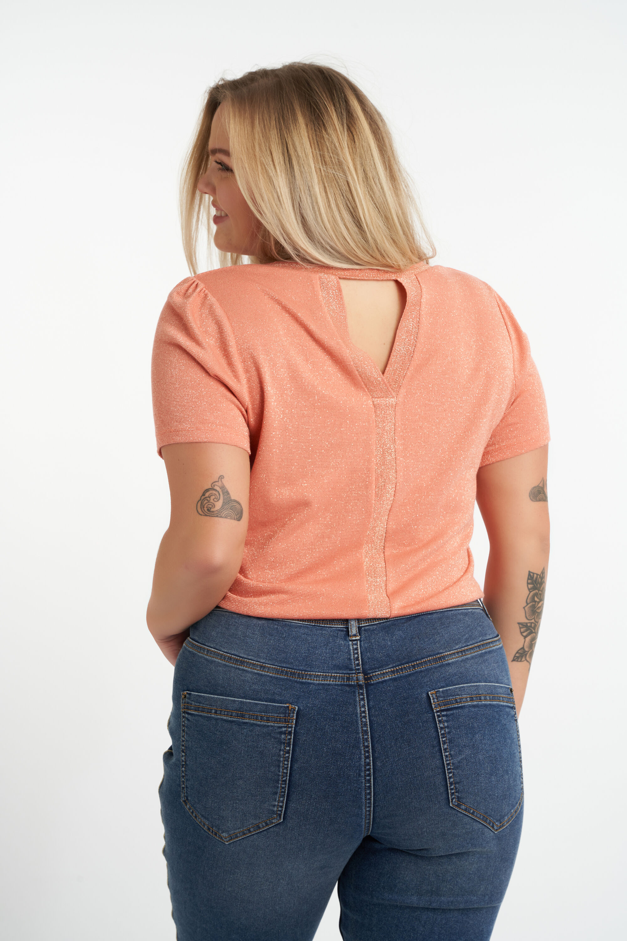 Jeans met glitterstreep image number 3