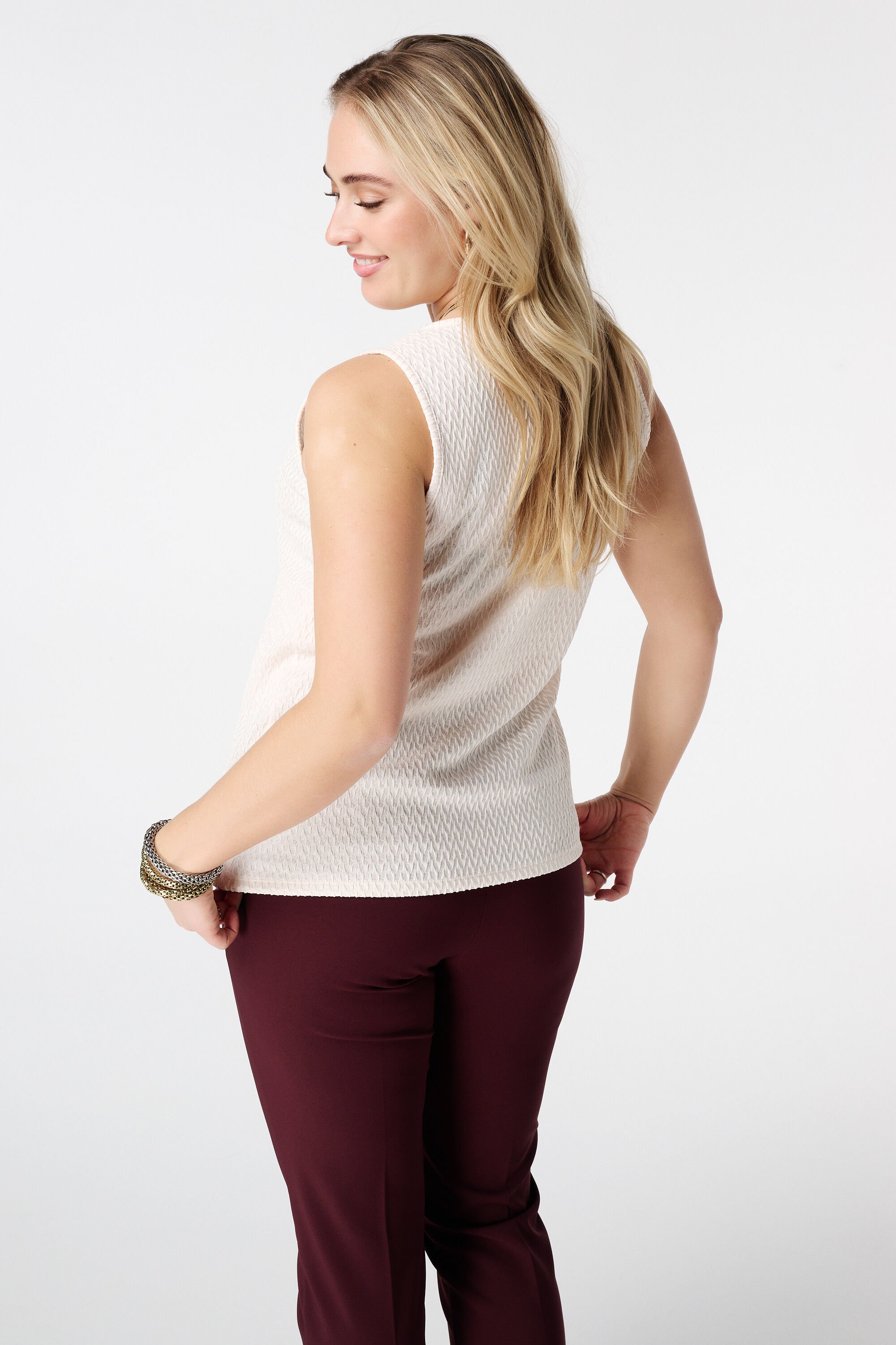 Mouwloze top met structuur image number 3