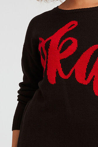 Gebreide tuniek met opschrift image number 6