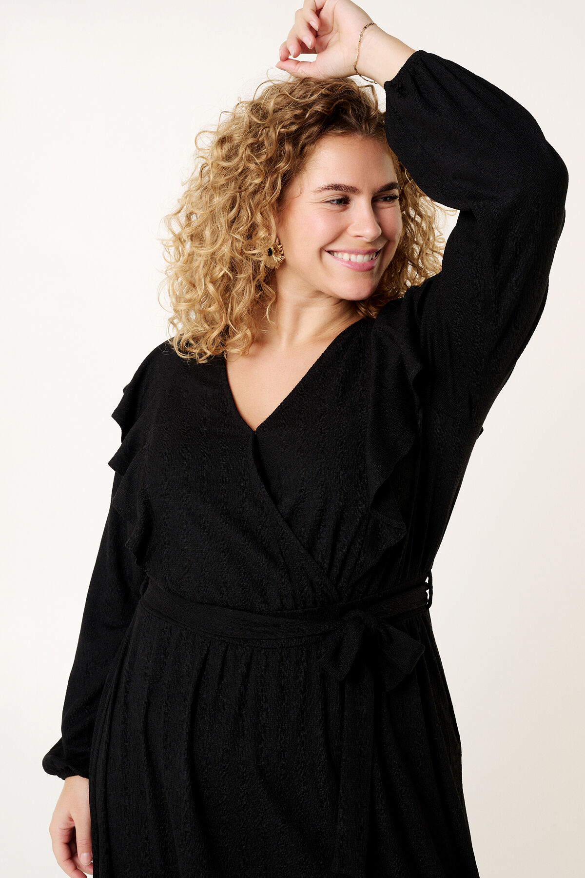 Jurk met deals ruffles