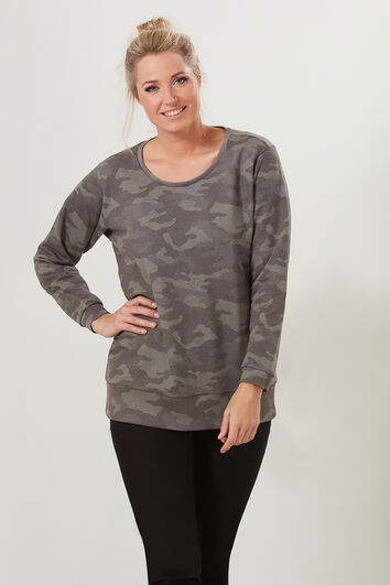 Sweater met all-over print