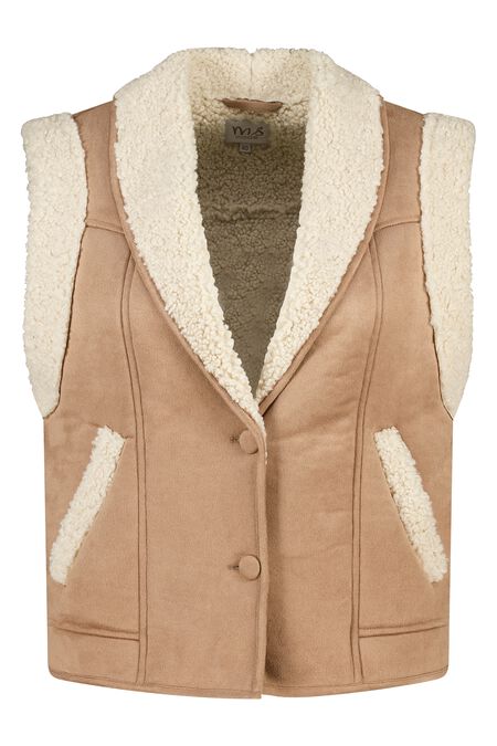 Gilet met teddy voering