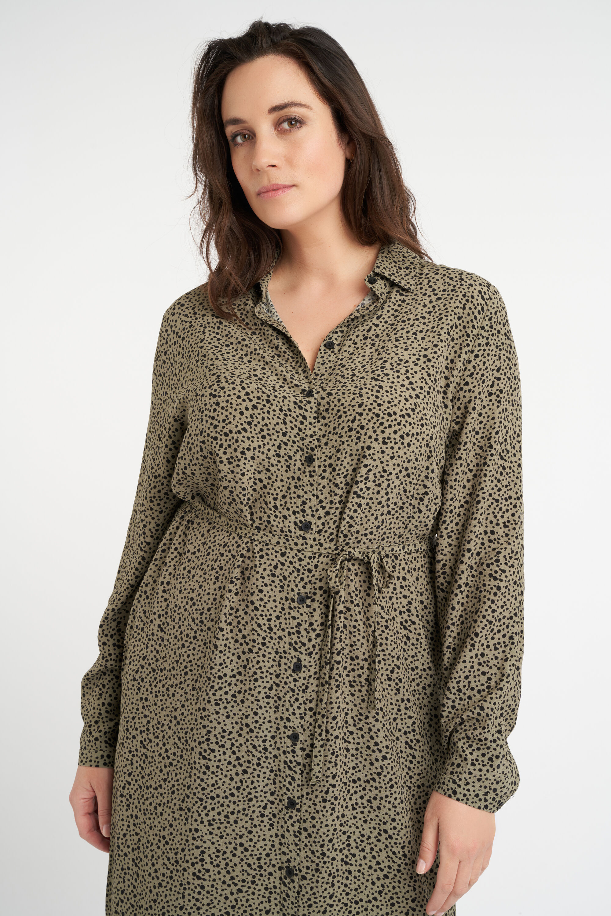 Maxi jurk met strikceintuur image number 5