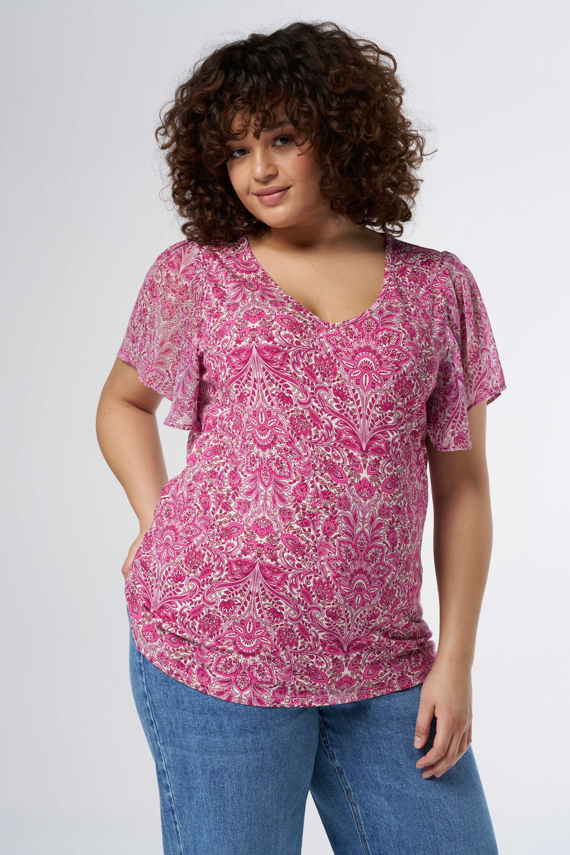 Top met bloemenprint image number 0