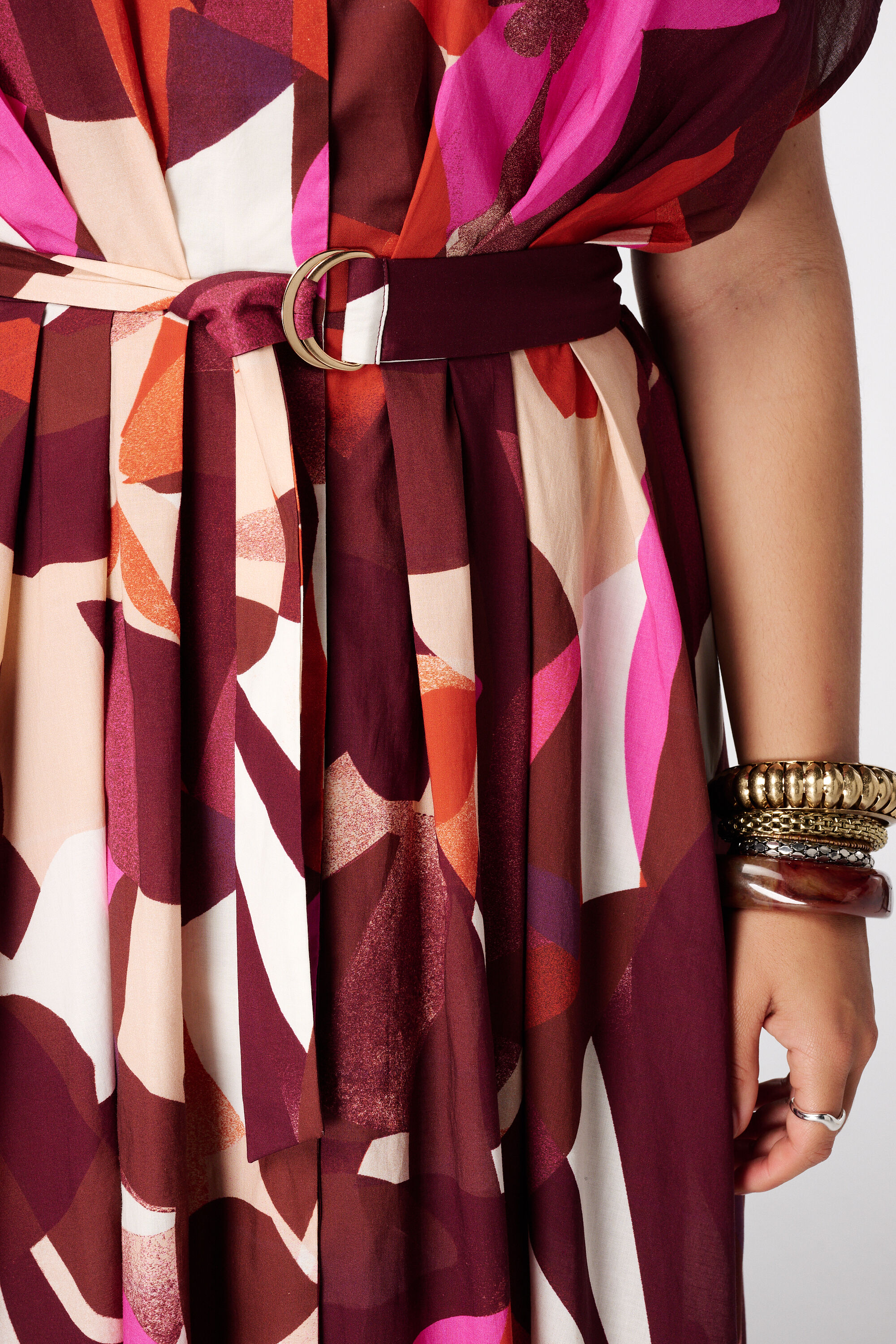 Maxi jurk met ceintuur image number 6
