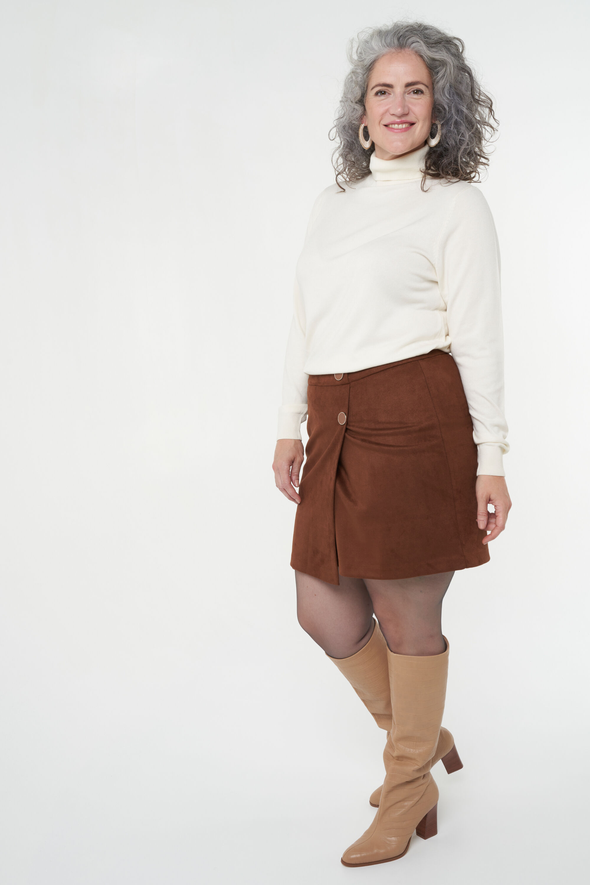 Imitatiesu&egrave;de rok met overslagdetail image number 6