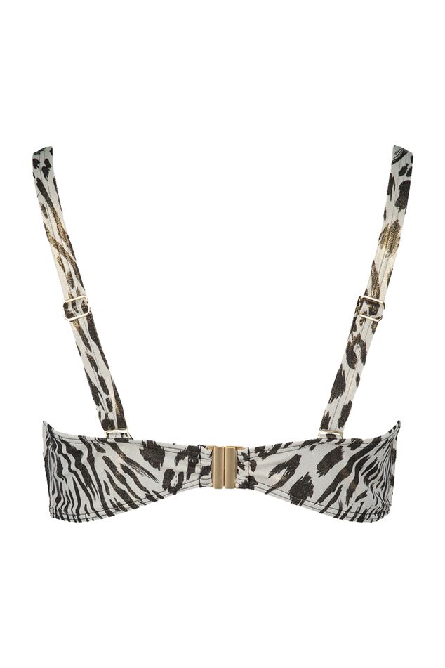 Bandeautop met animalprint - Gold rush image number 1