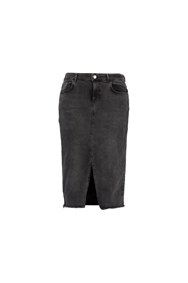 Denim rok met split image number 1