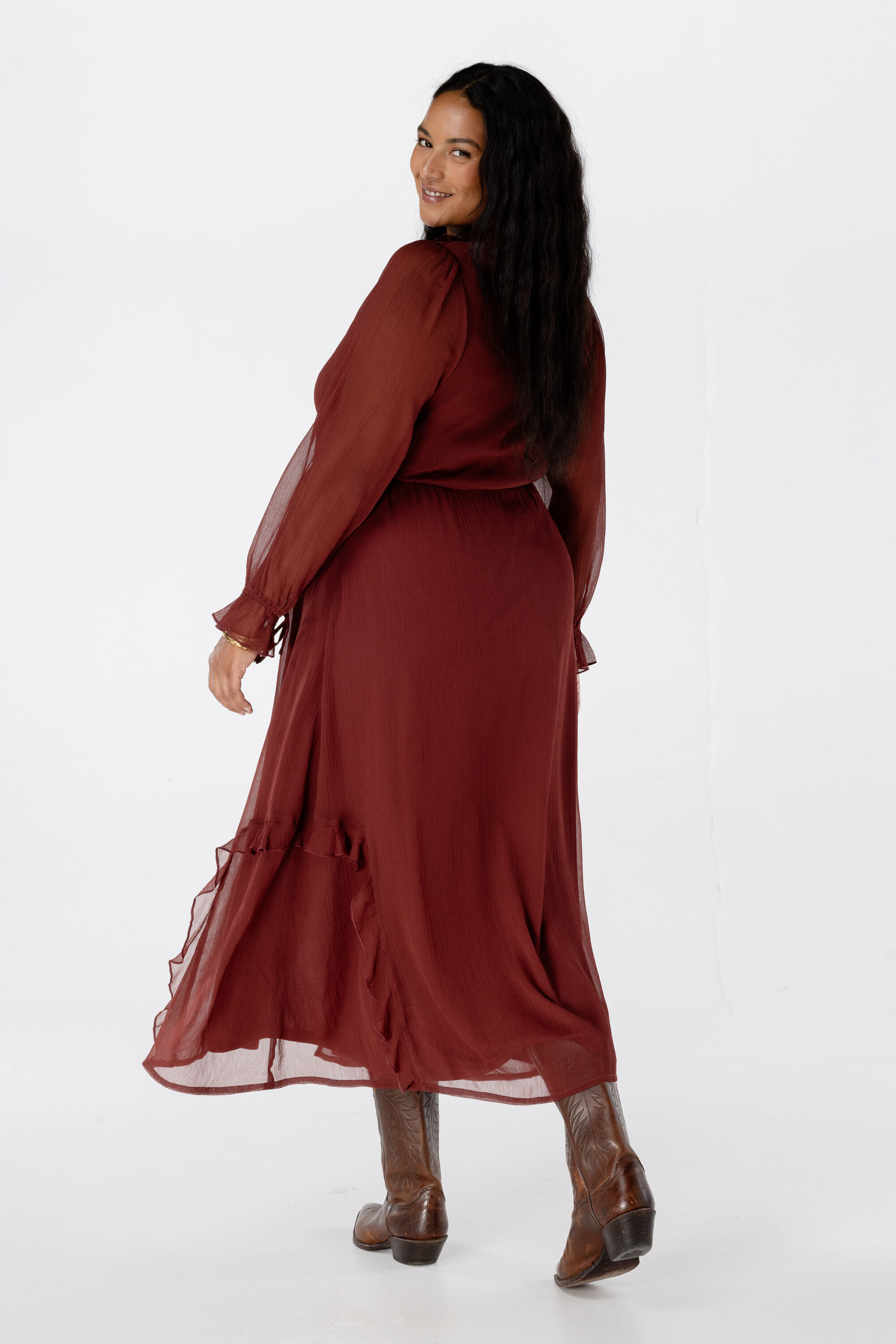 Jurk met ruches image number 3