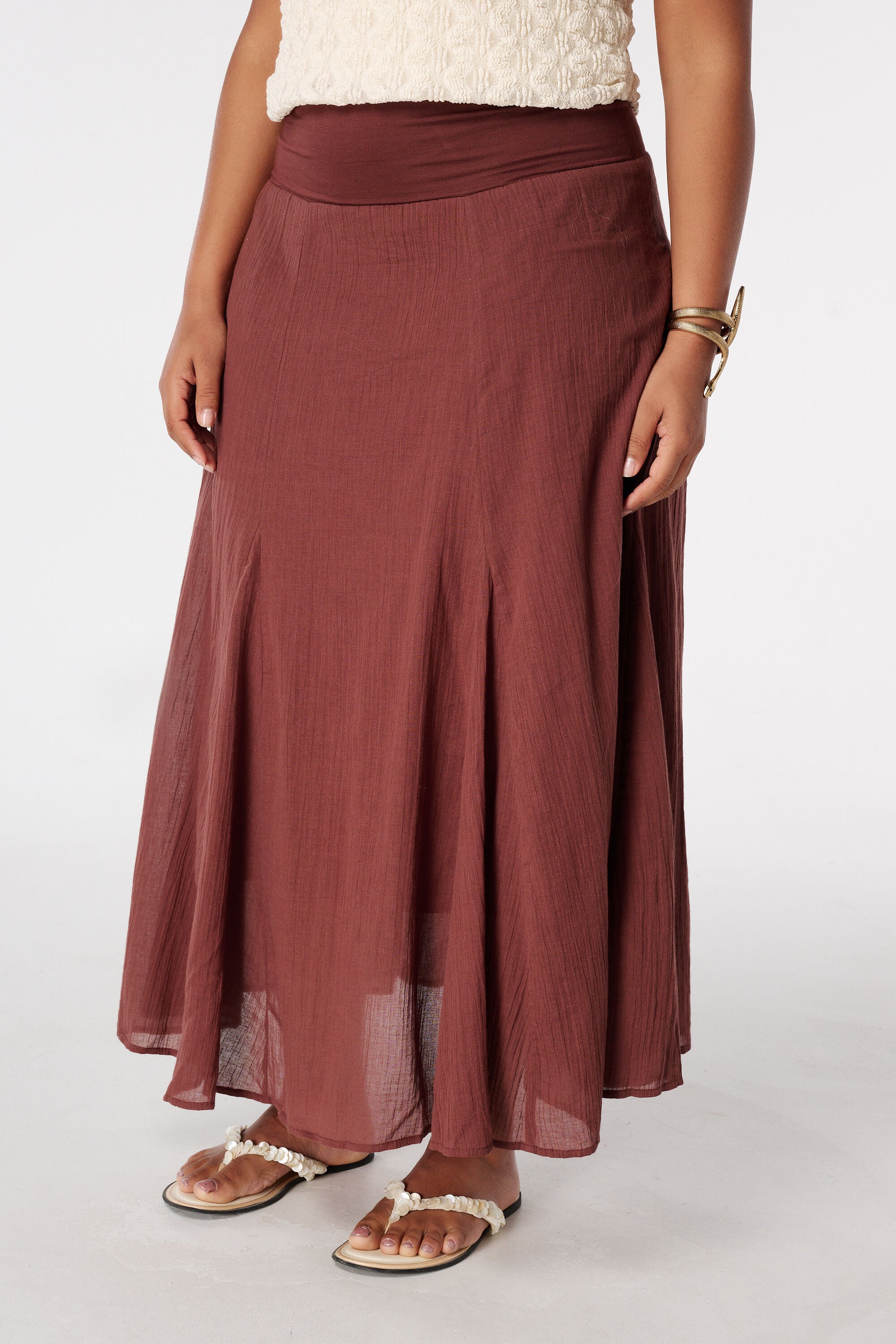 Maxi uitlopende rok image number 5