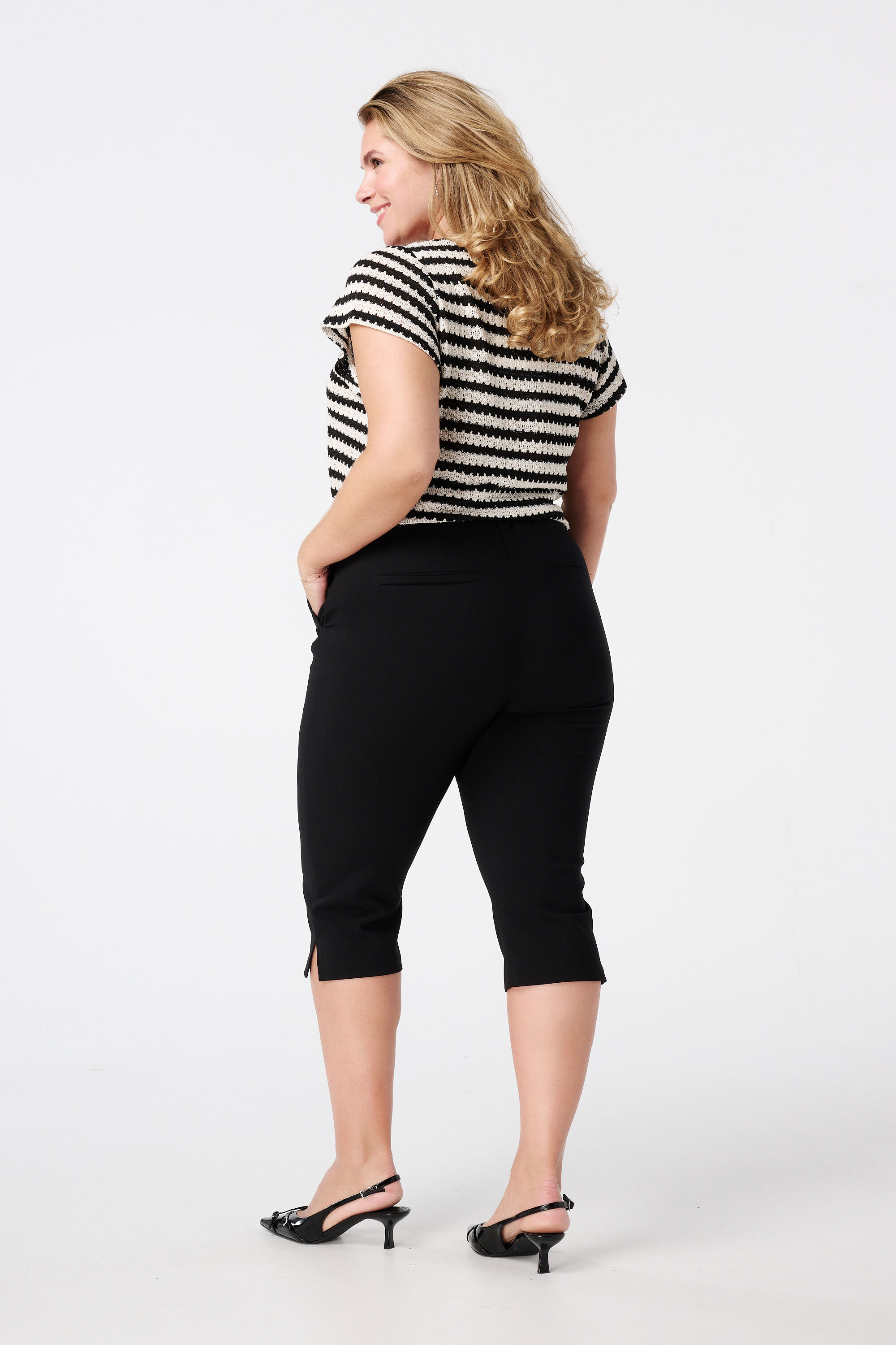 Capri pantalon met split image number 3