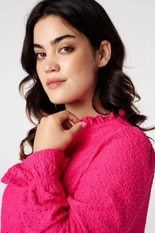 Top met broderie image number 4