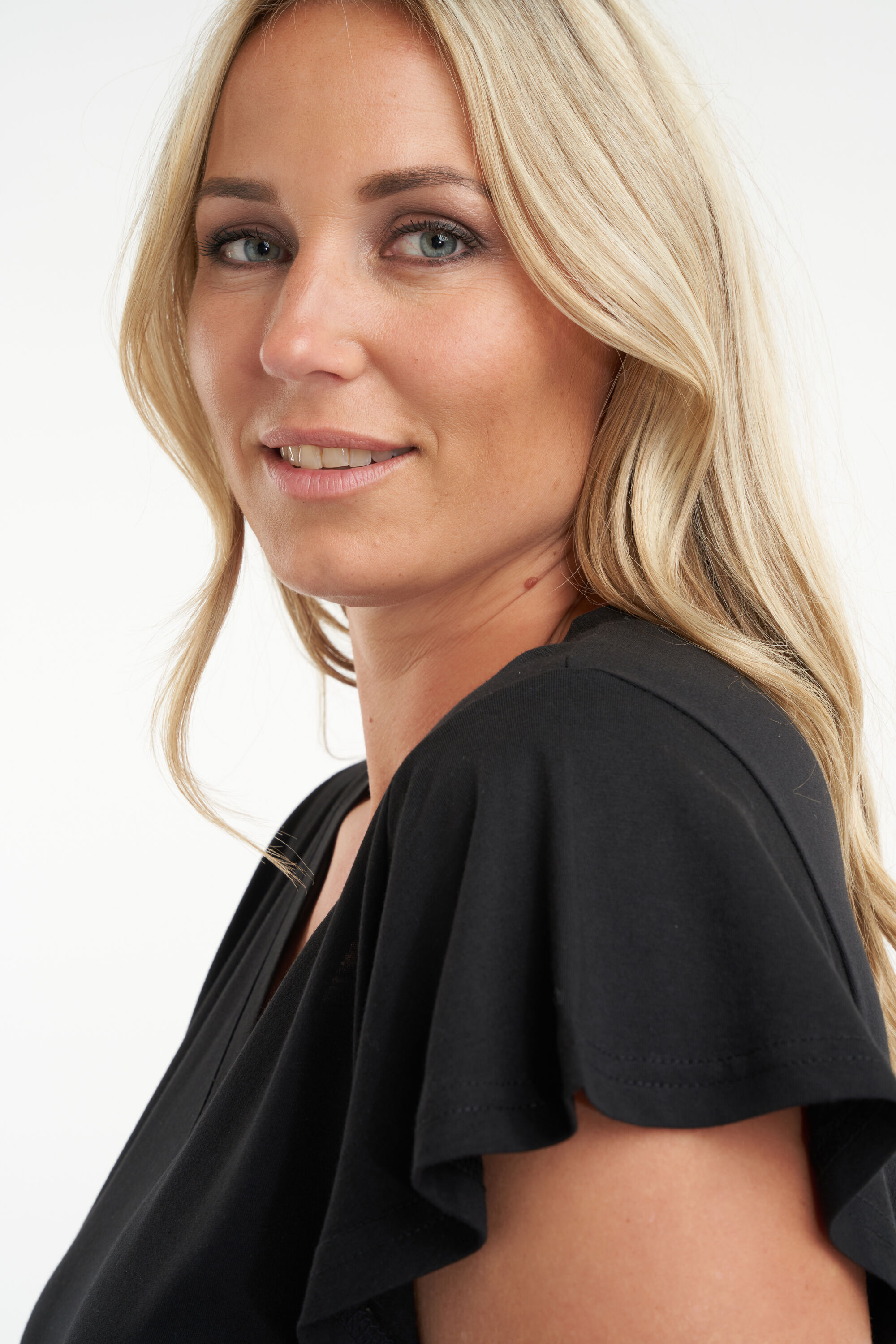 T-shirt met volantmouwen image number 4