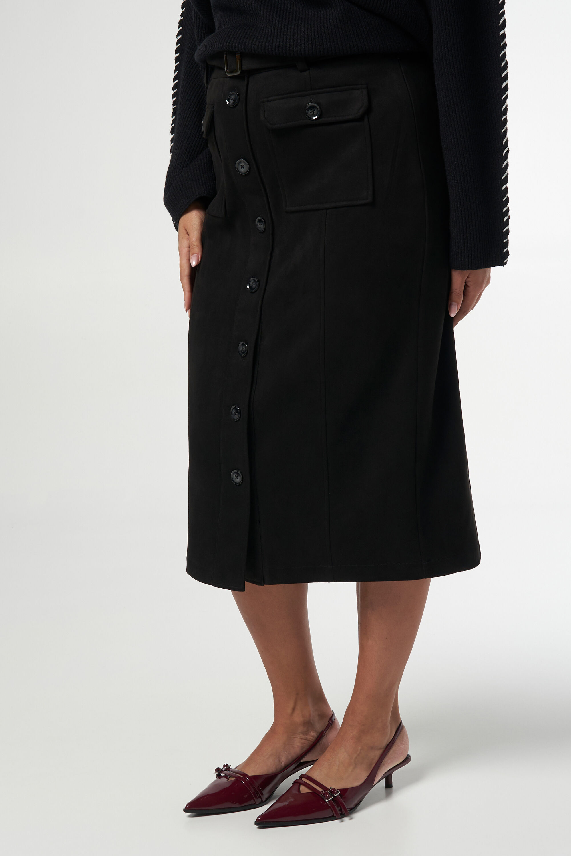 Suede look rok image number 5