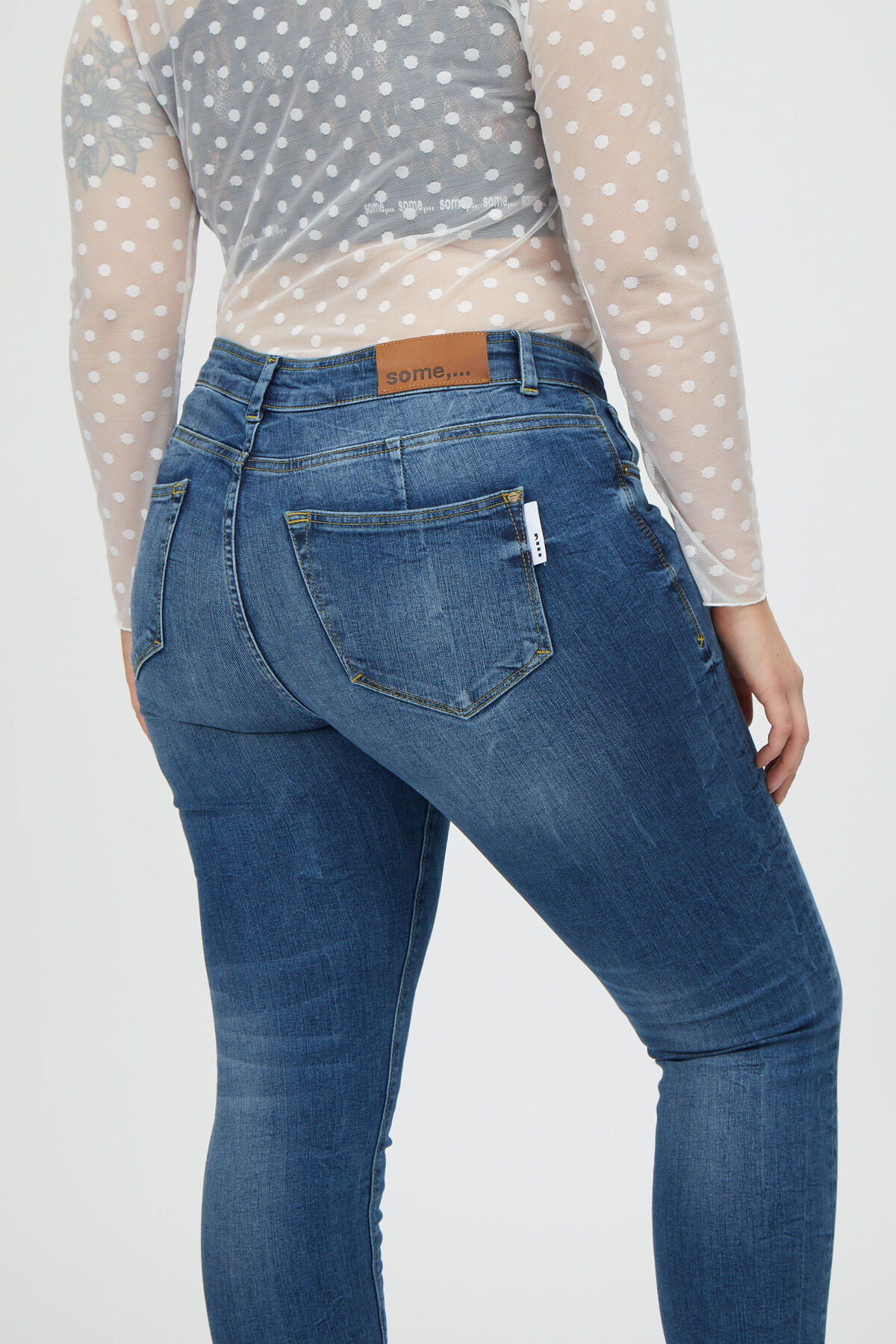 some,... A fit skinny jeans stone image number 6