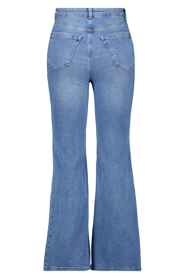 Flared jeans met hoge taille image number 2