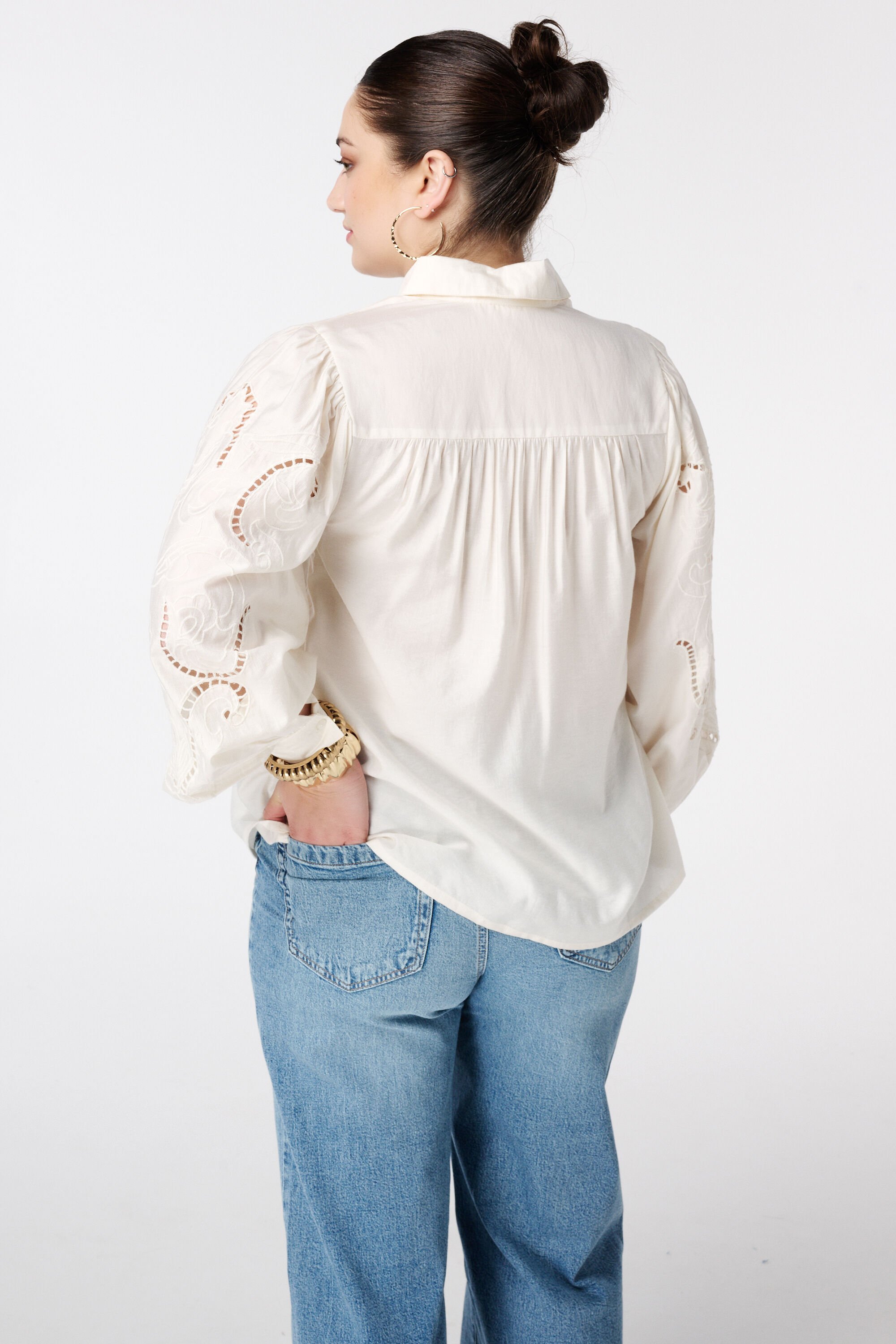 Blouse met broderie  image number 3