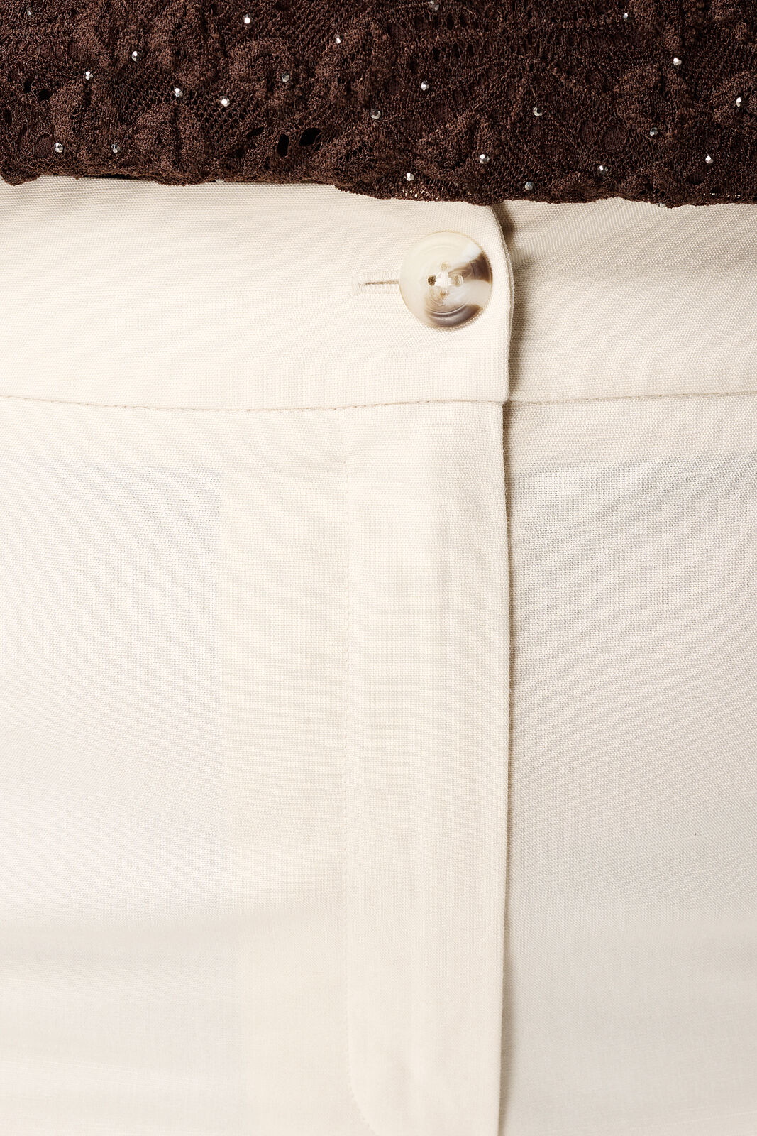 Linnen wide leg broek image number 4