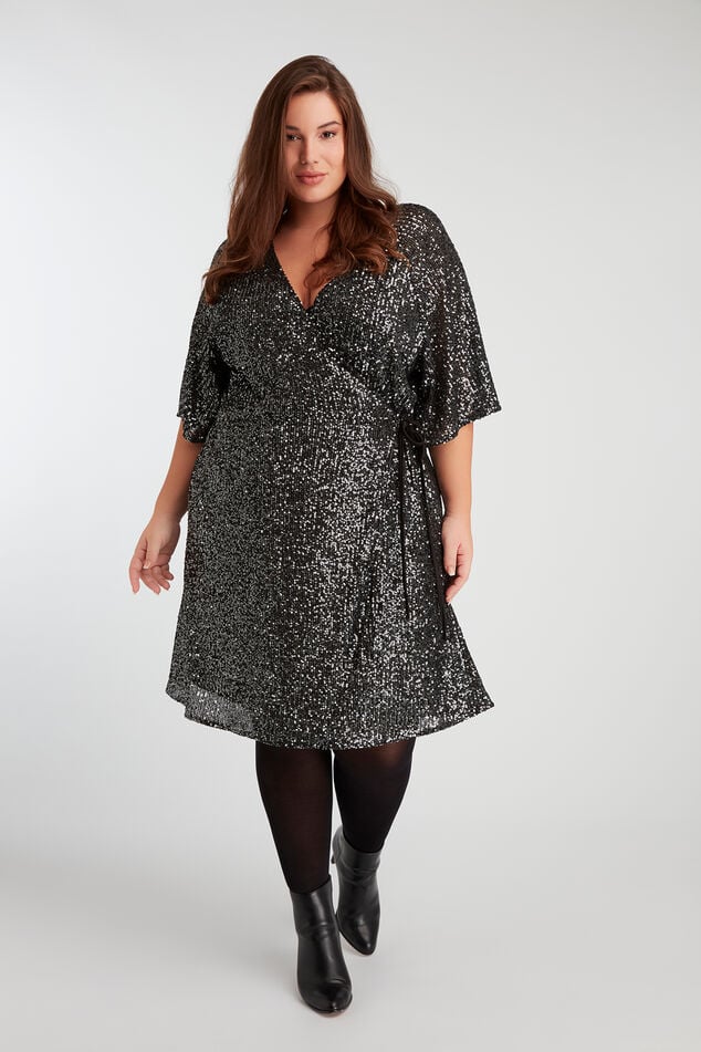 Wikkeljurk met pailletten image number 0