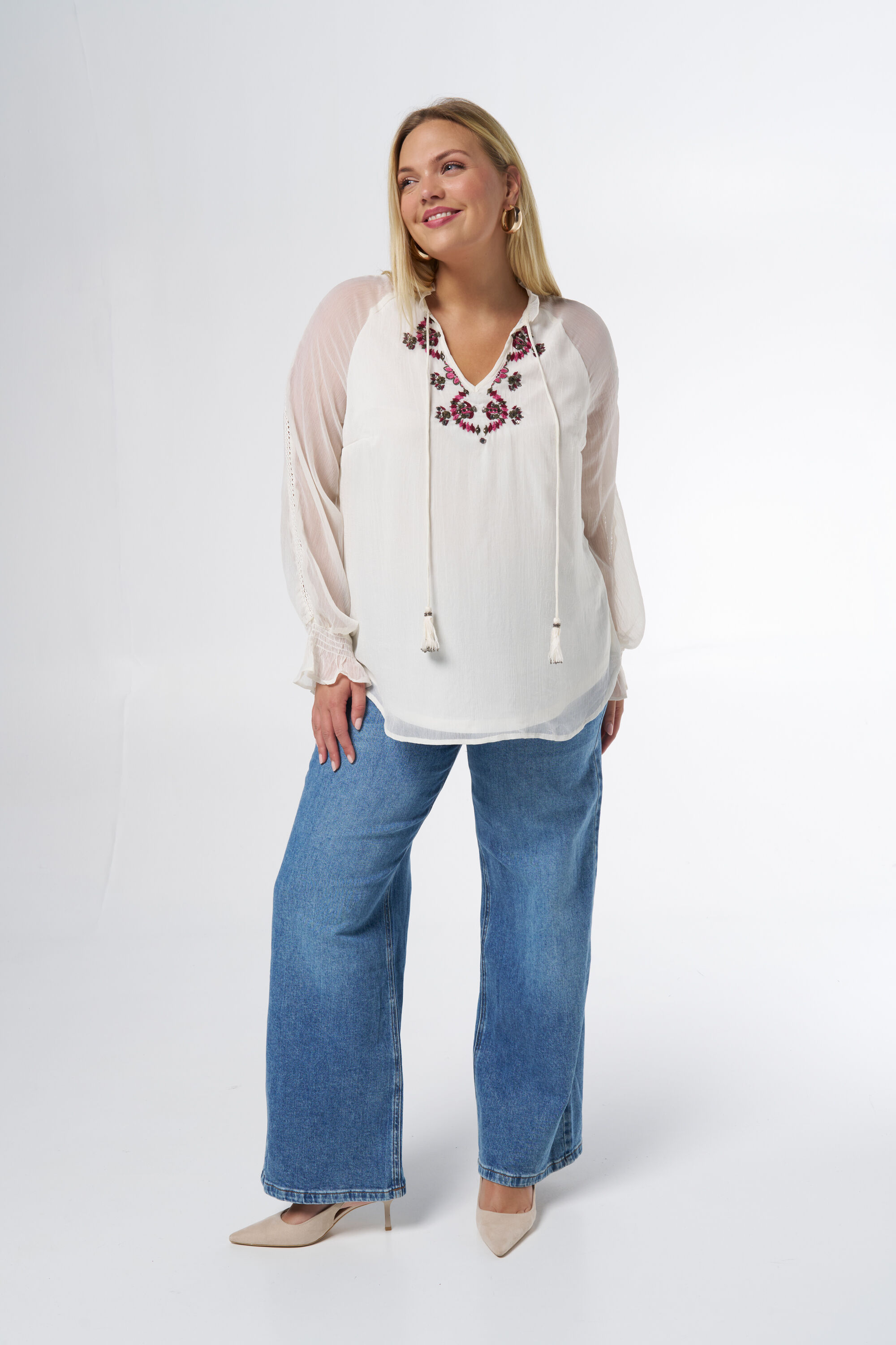 Blouse met broderie image number 5