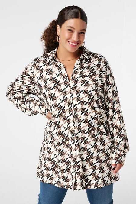 Lange blouse met print Lange blouse met print